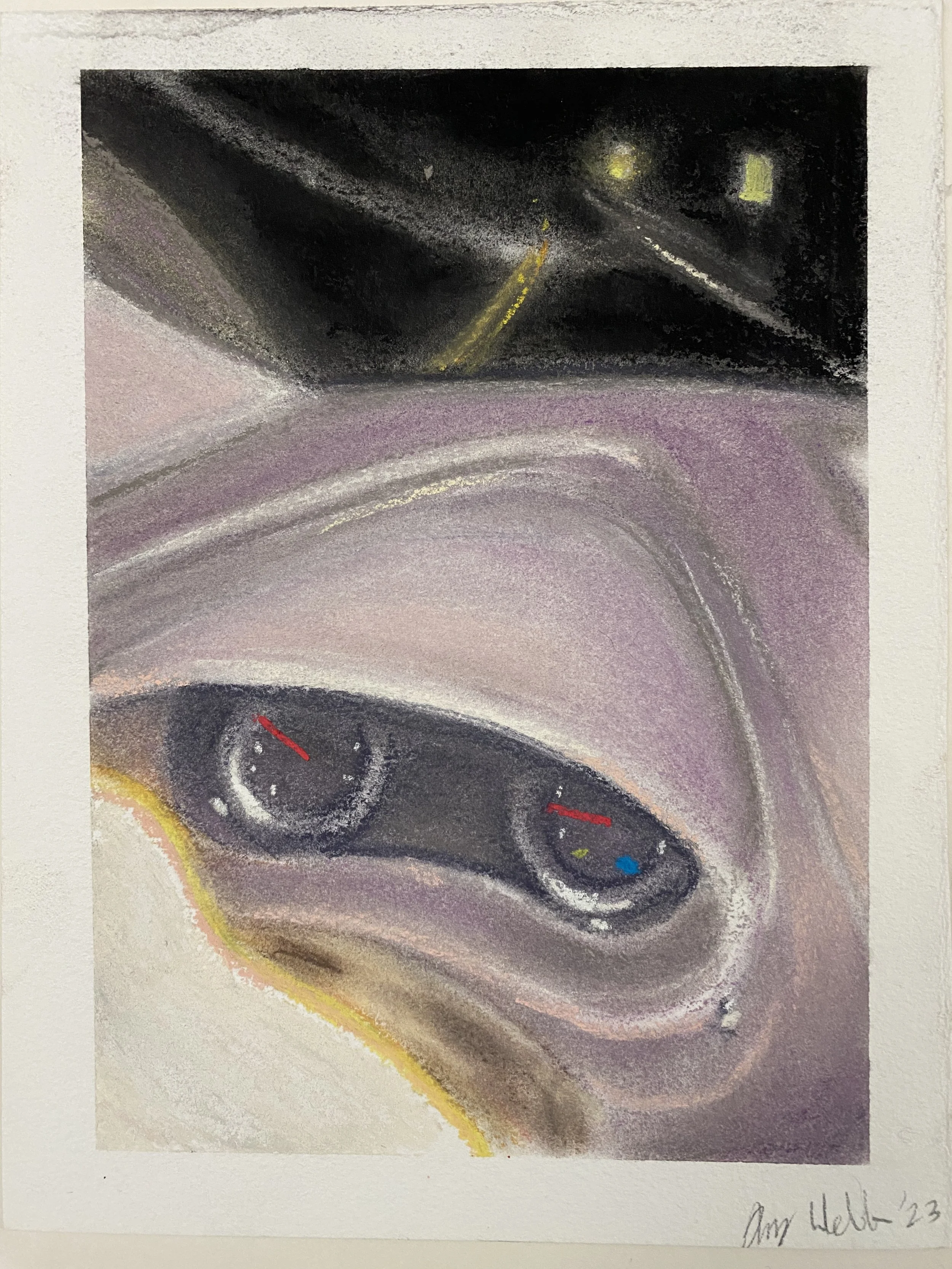 Dashboard / 8 x 6in / 20.32 x 15.24cm / Pastel on Arches