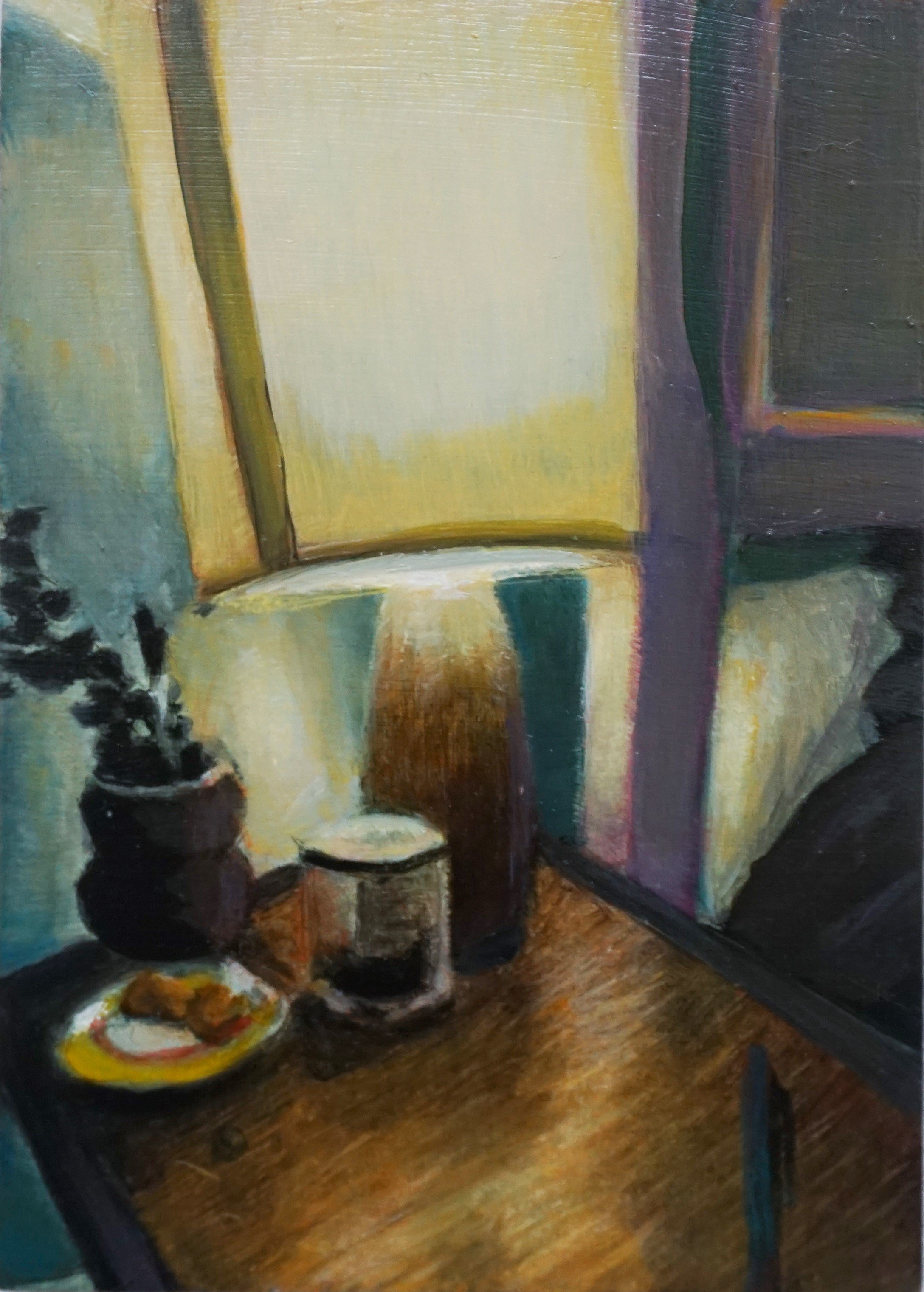 Night Stand / 6 x 4in / Oil on panel