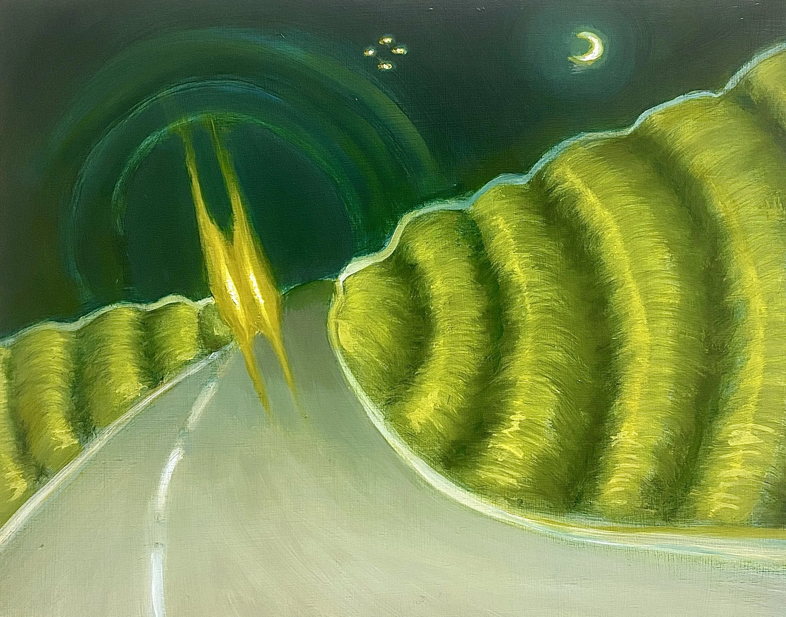 Slippening / 8 x 10in / 20.32 x 25.4cm / Oil on wood panel