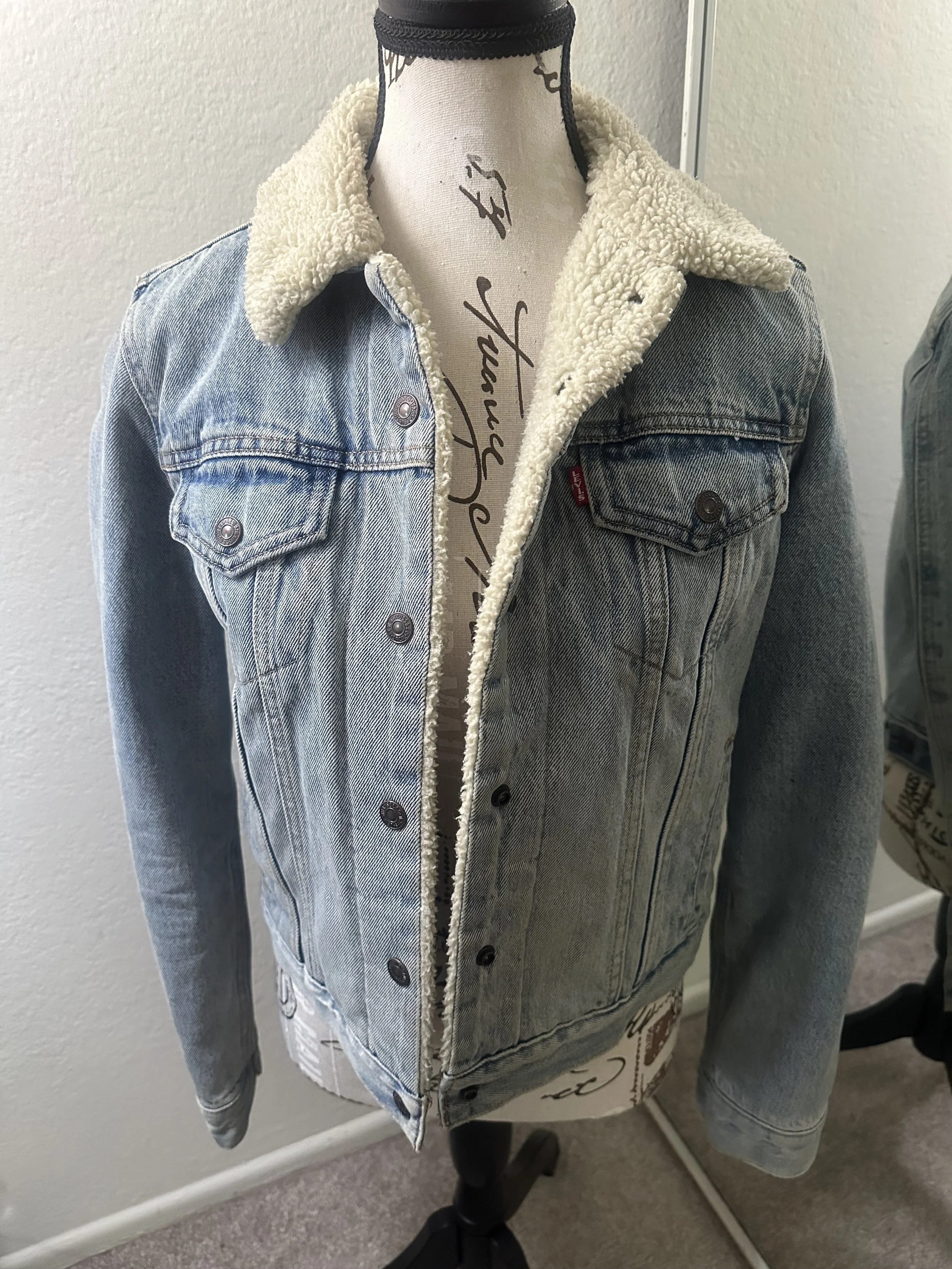 Sherpa-Lined Denim Jacket