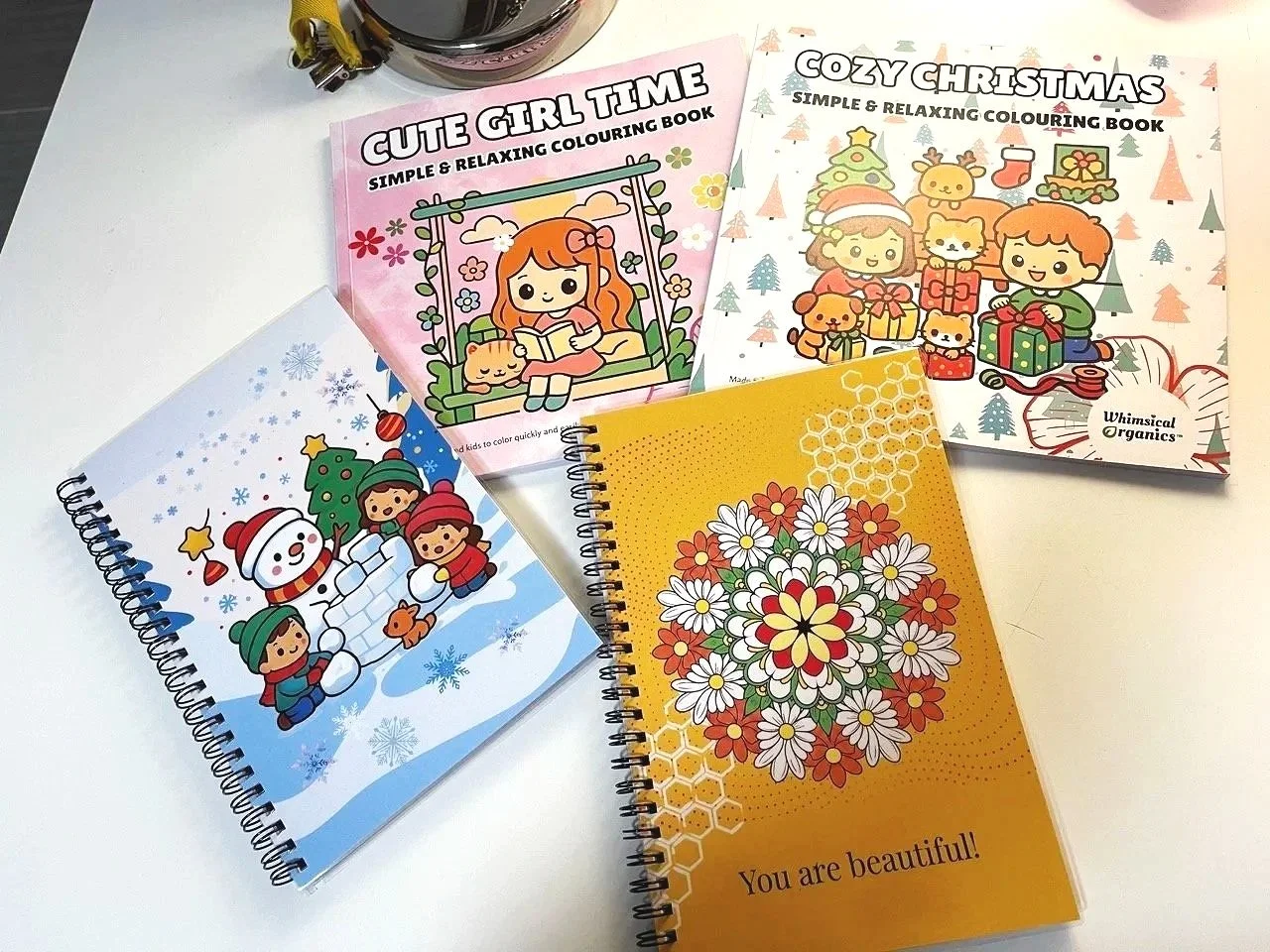 2 Colouring Books + 2 notebooks