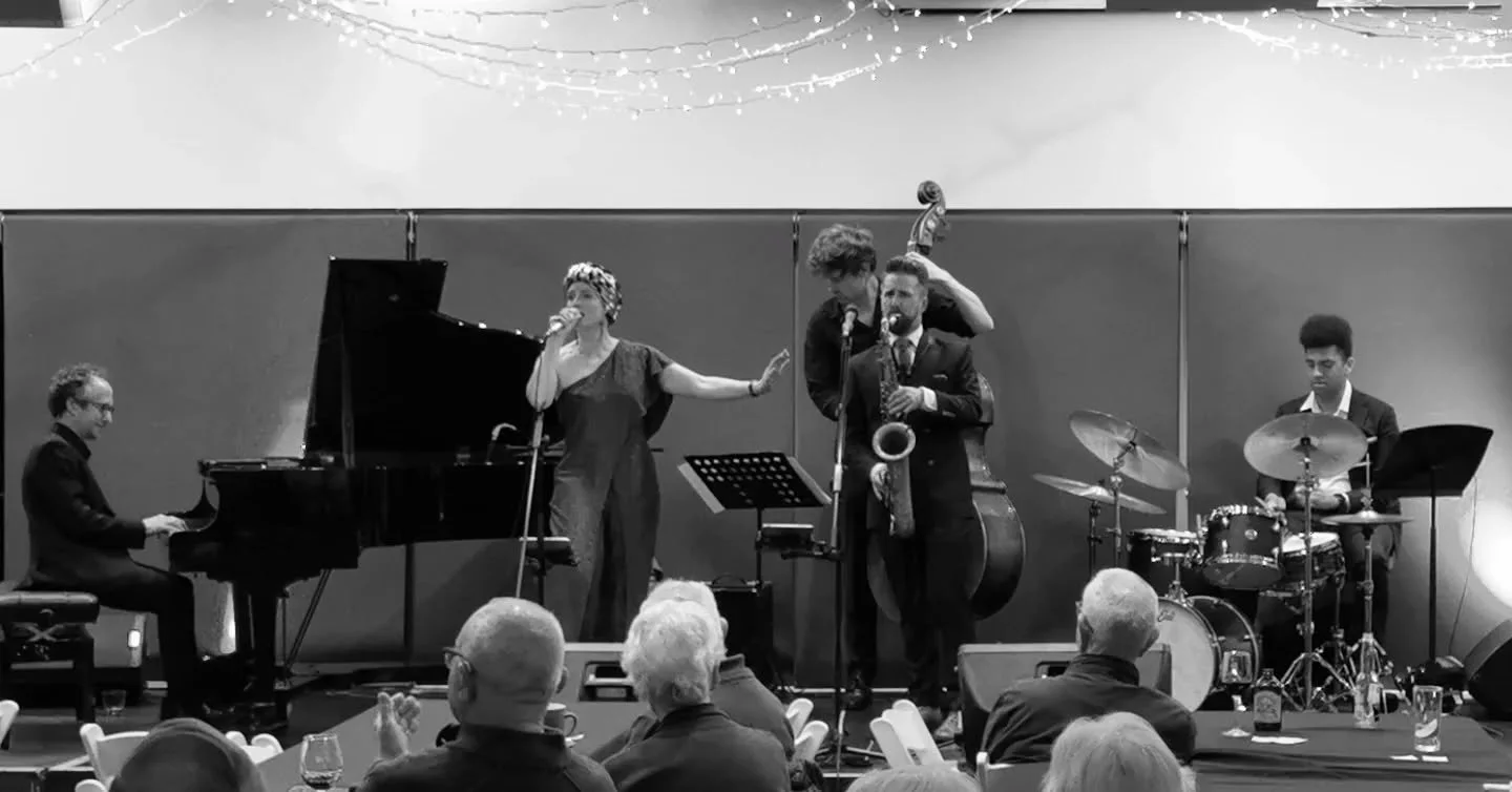 The band and dancers in action! Such a great night.