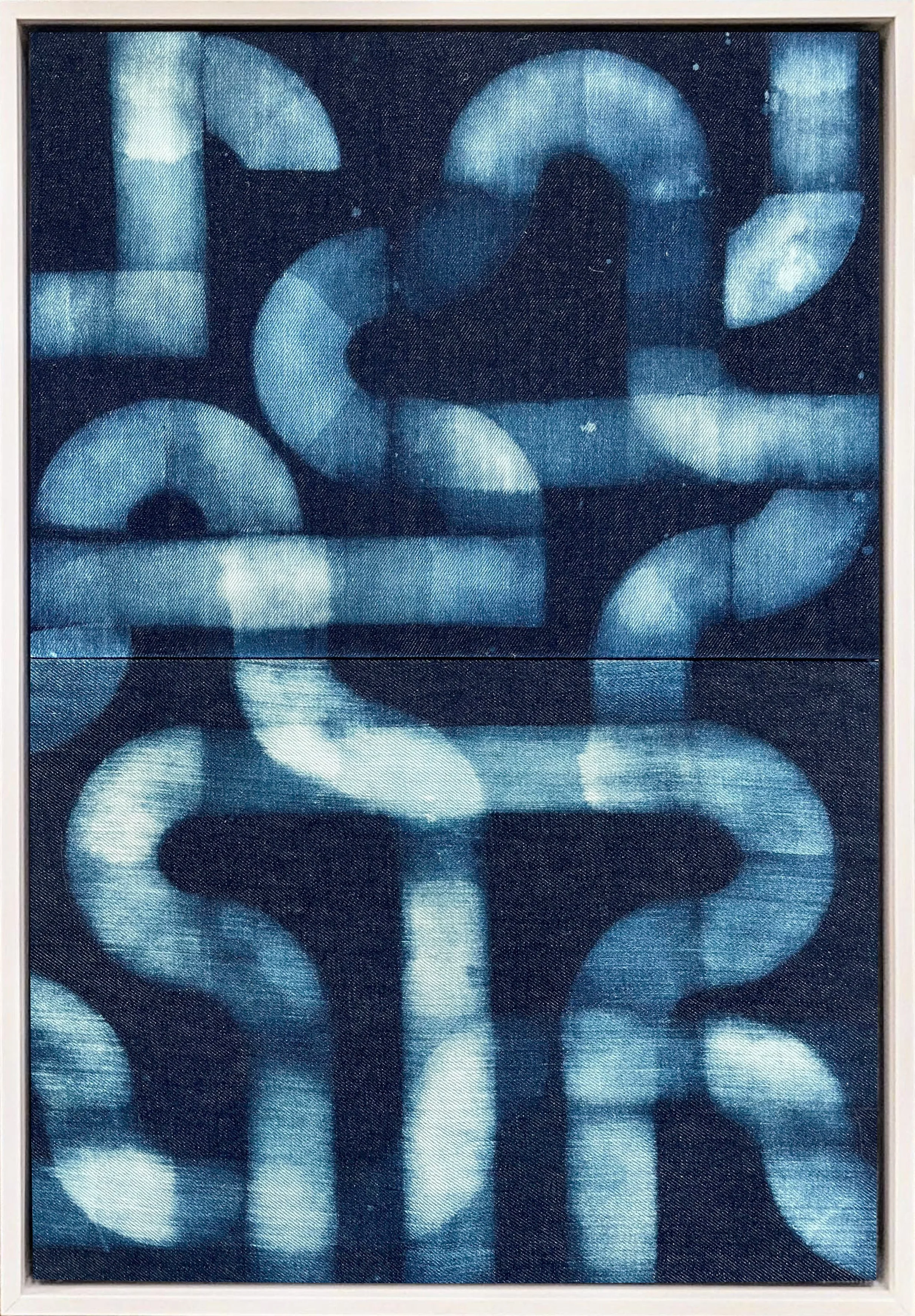 Structure
2020
Mixed media on repurposed denim
incorporating other textiles.
25 3/8” X 17 1/4”
FRAMED