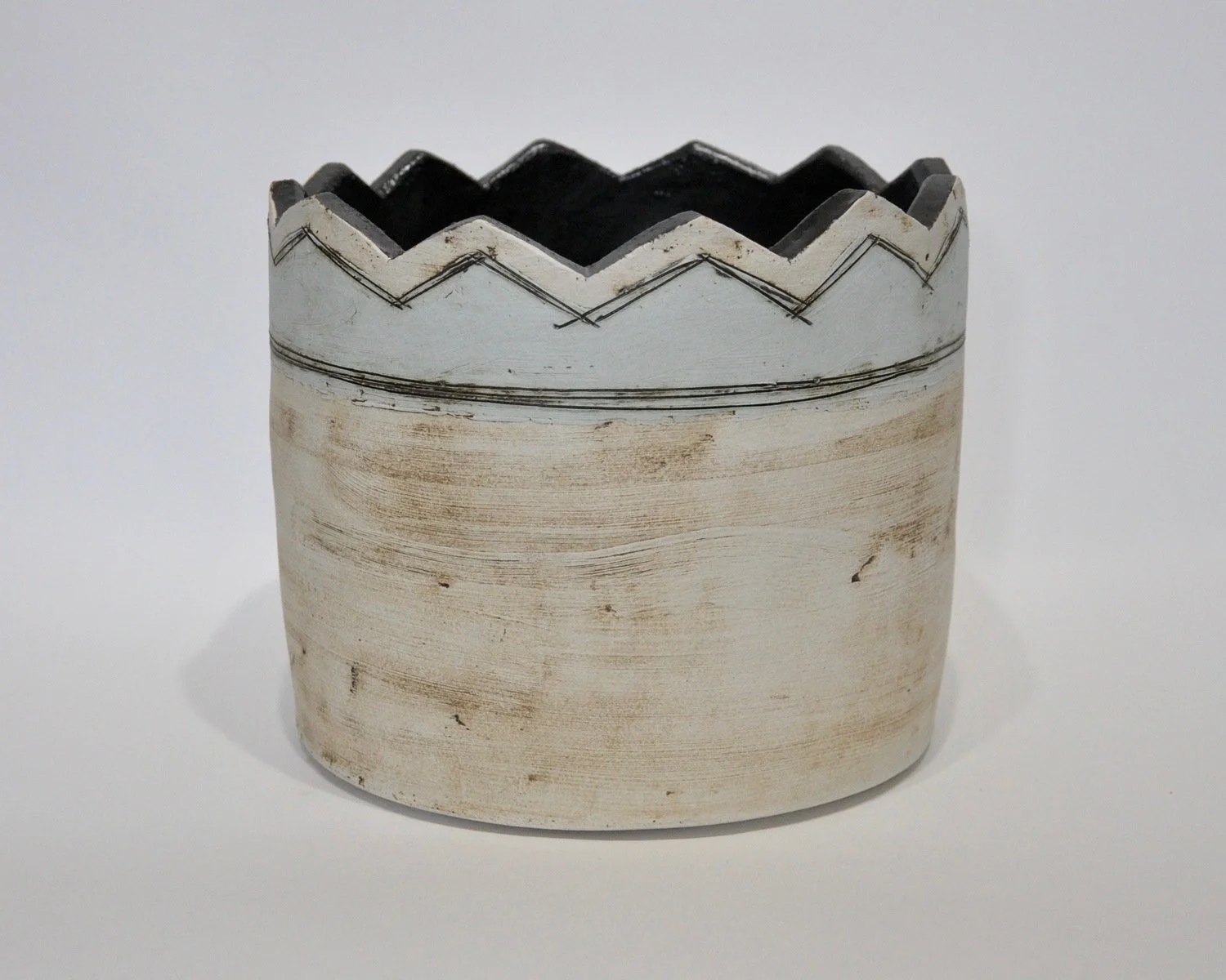 White Light Blue Pointed Planter.jpeg