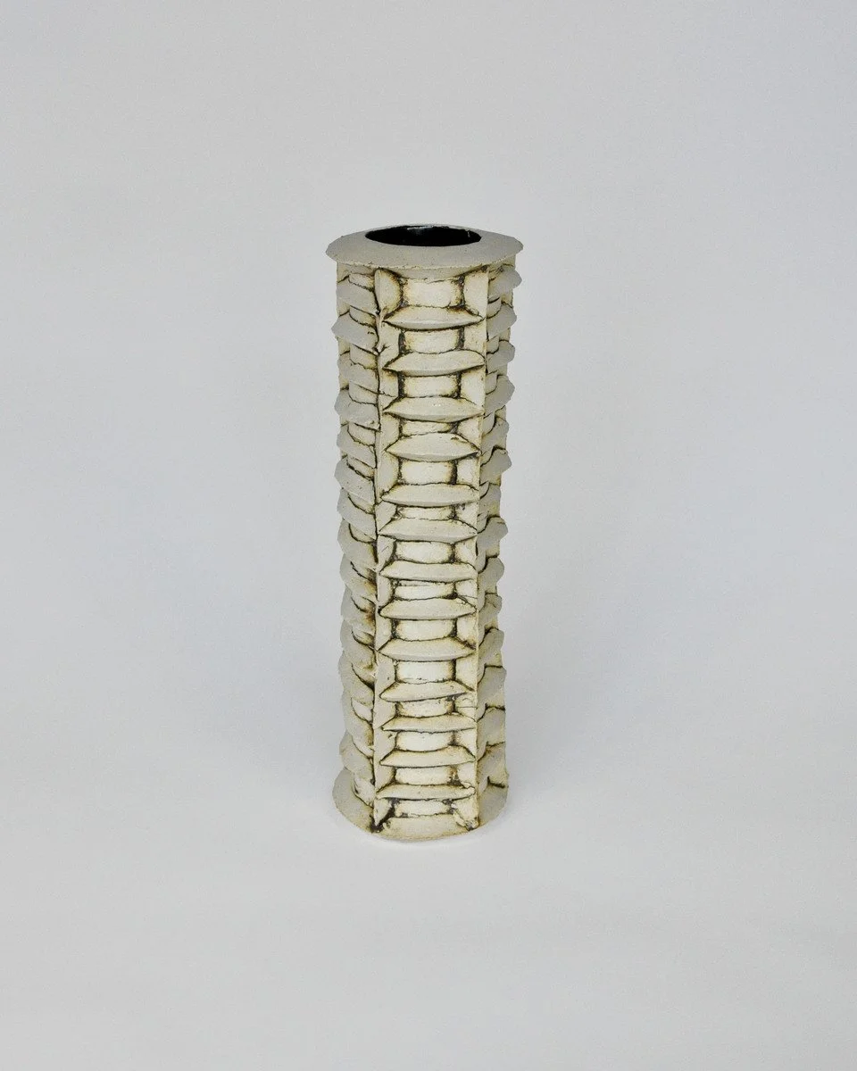 Grid Vase in Ivory - Tall.jpg