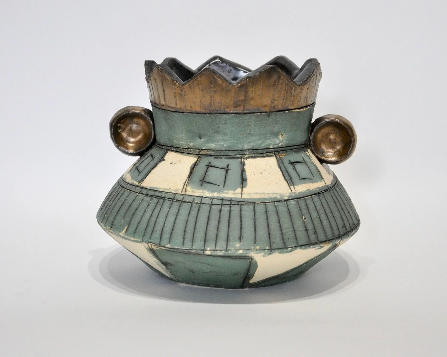 Green Stripe Angled Vase.jpeg