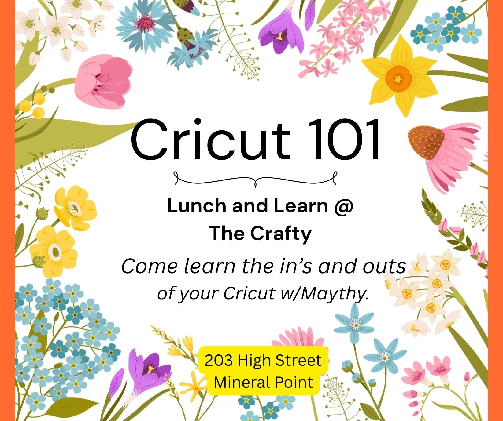 CRICUT 101- JULY 1ST