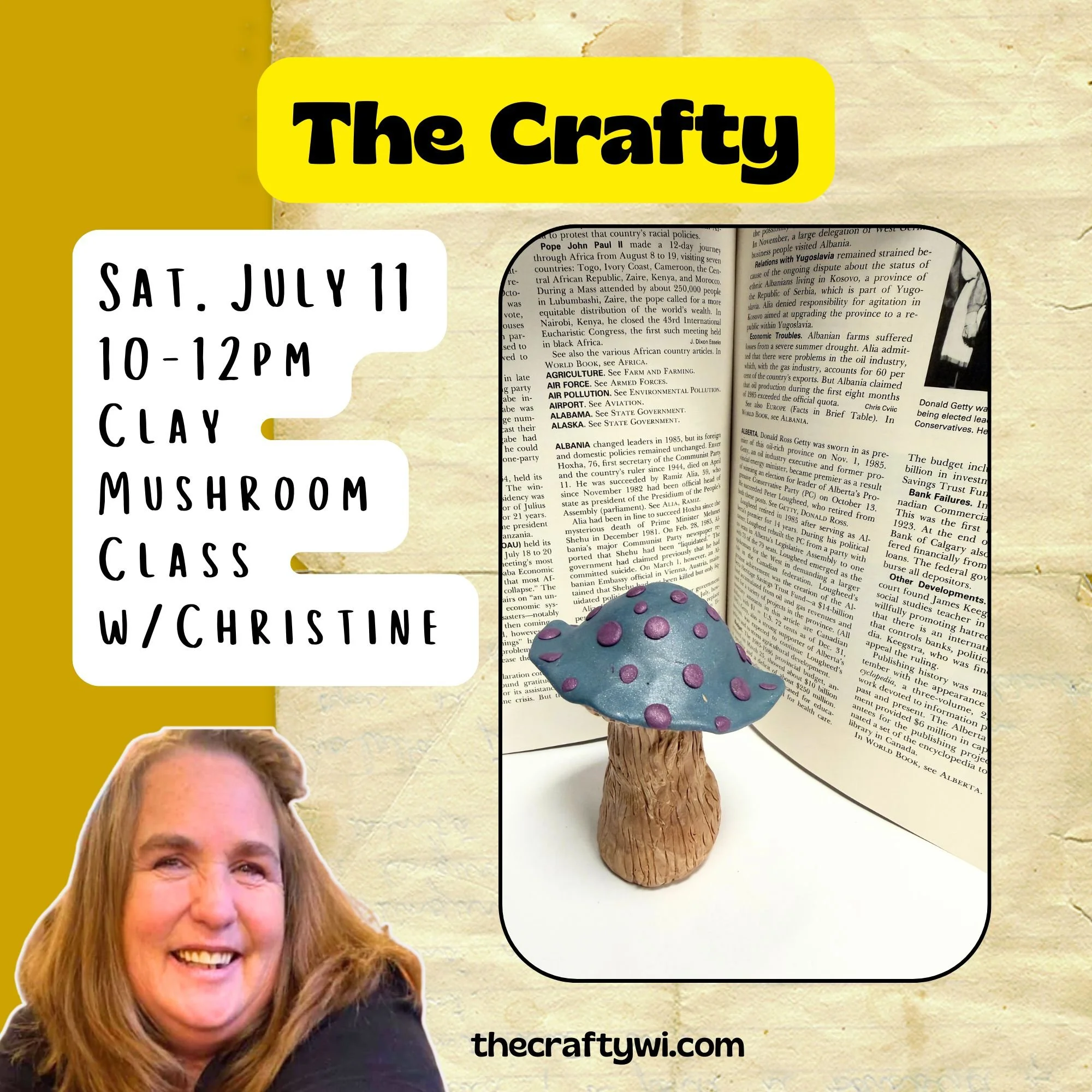 Clay Mushroom Class w/Christine