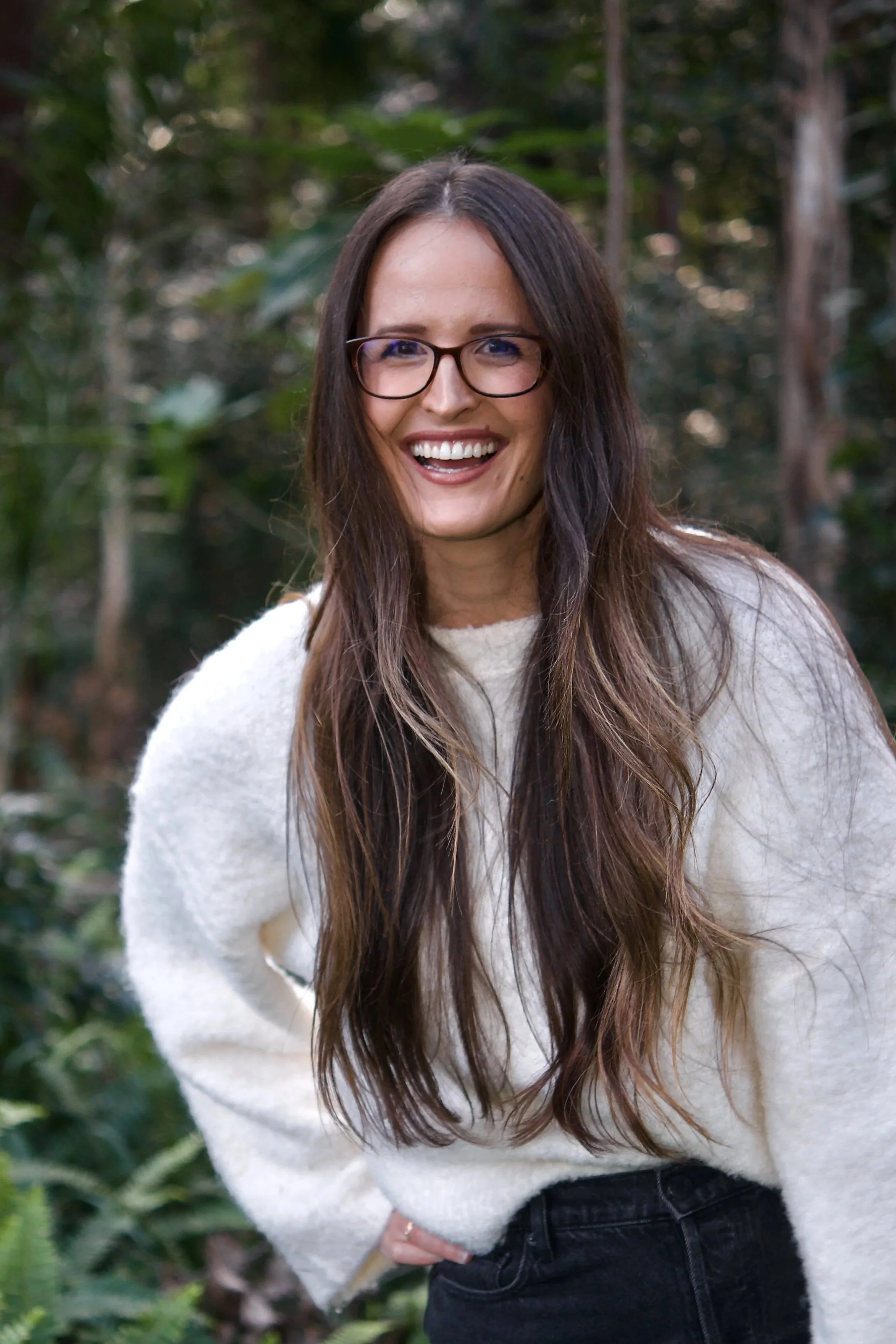 Profile shot of Hayley Hughes, author of Thank You, Burnout, promoting Hayley's book about hope, burnout symptoms and recovery, high-achiever burnout, women and burnout, working mothers and burnout, signs of burnout, work-life balance and more.
