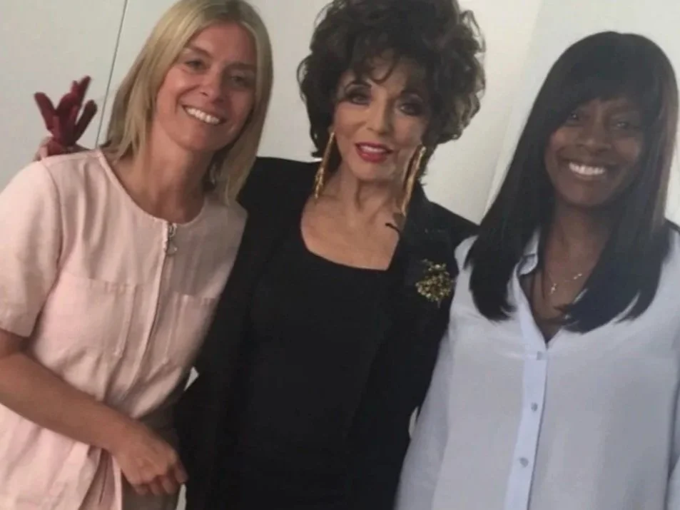Joan Collins, Kara Kyne and Cheryl Konteh
