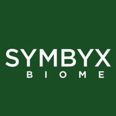 Green background with white text displaying 'SYMBYX BIOME'