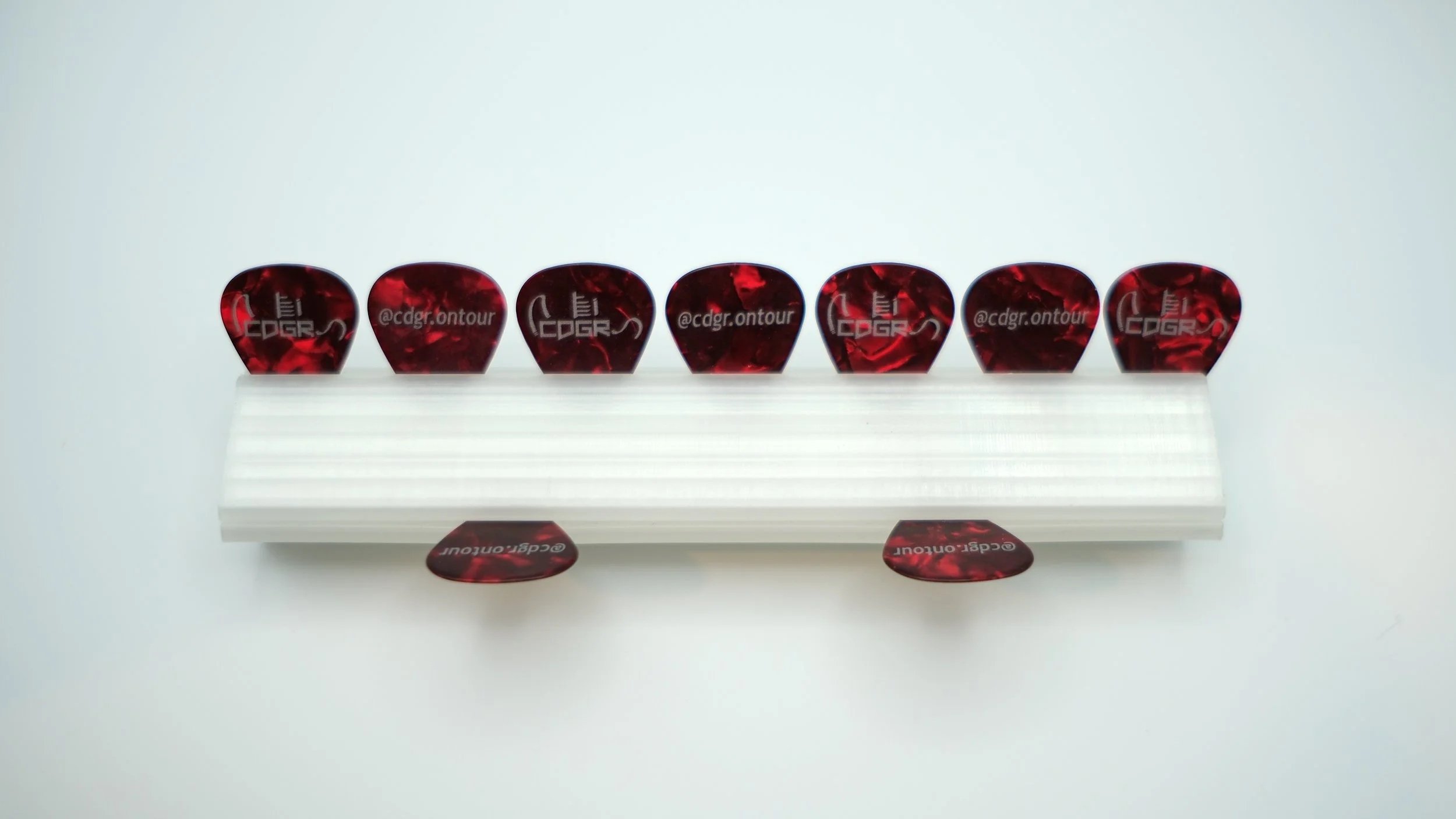 Clear Guitar Pick Holder - Mic Stand