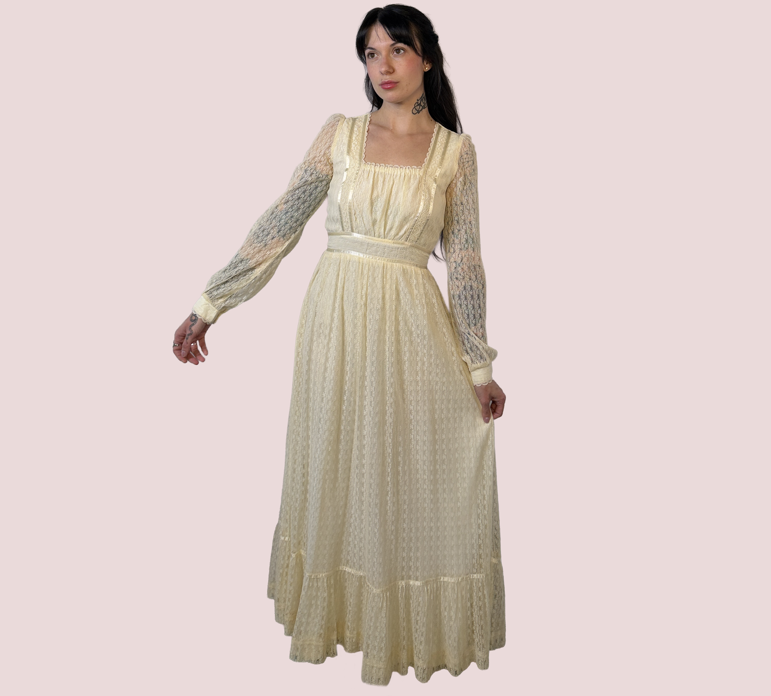 Gunne Sax Ivory Lace Gown