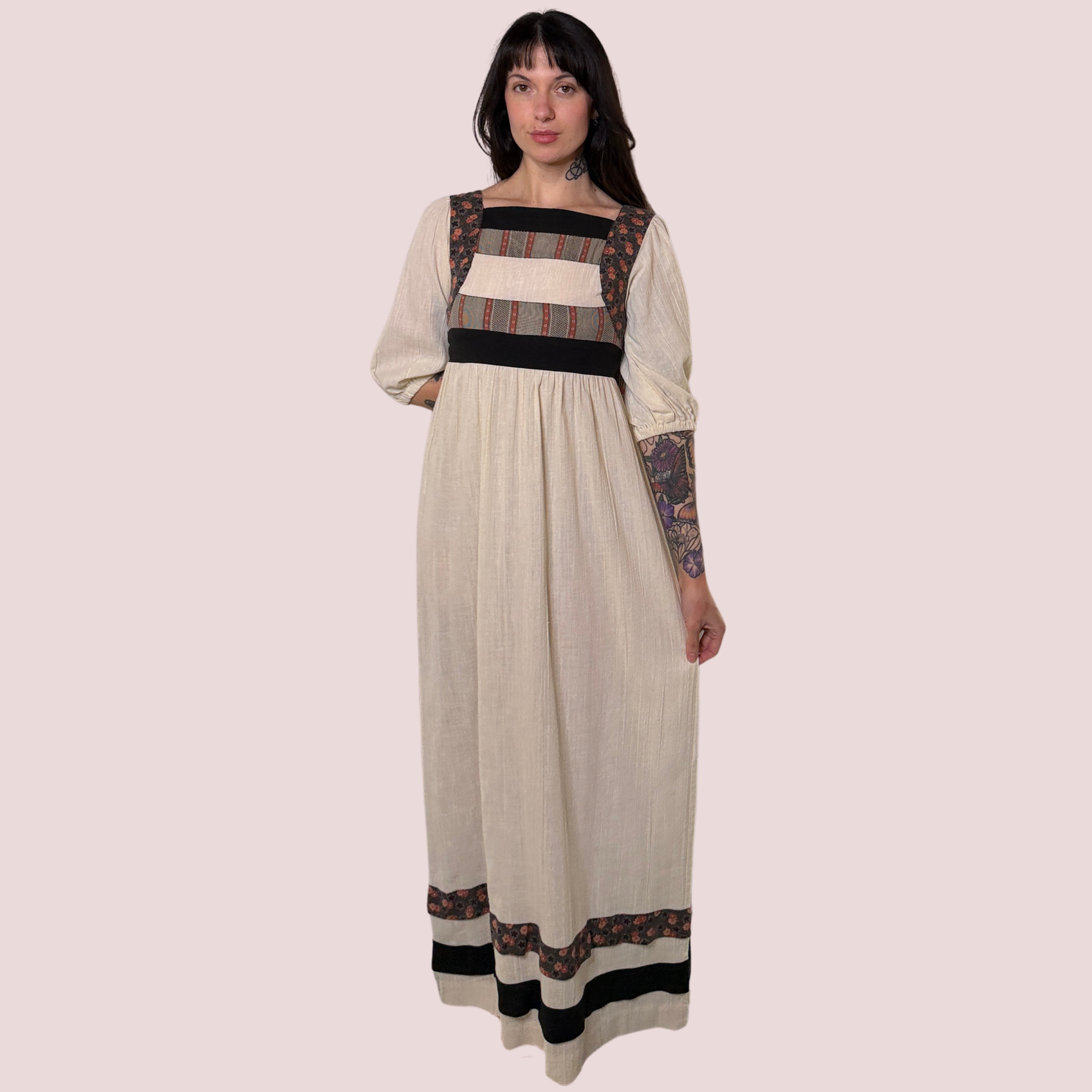 70s Rare Dolls Folk Prairie Dress