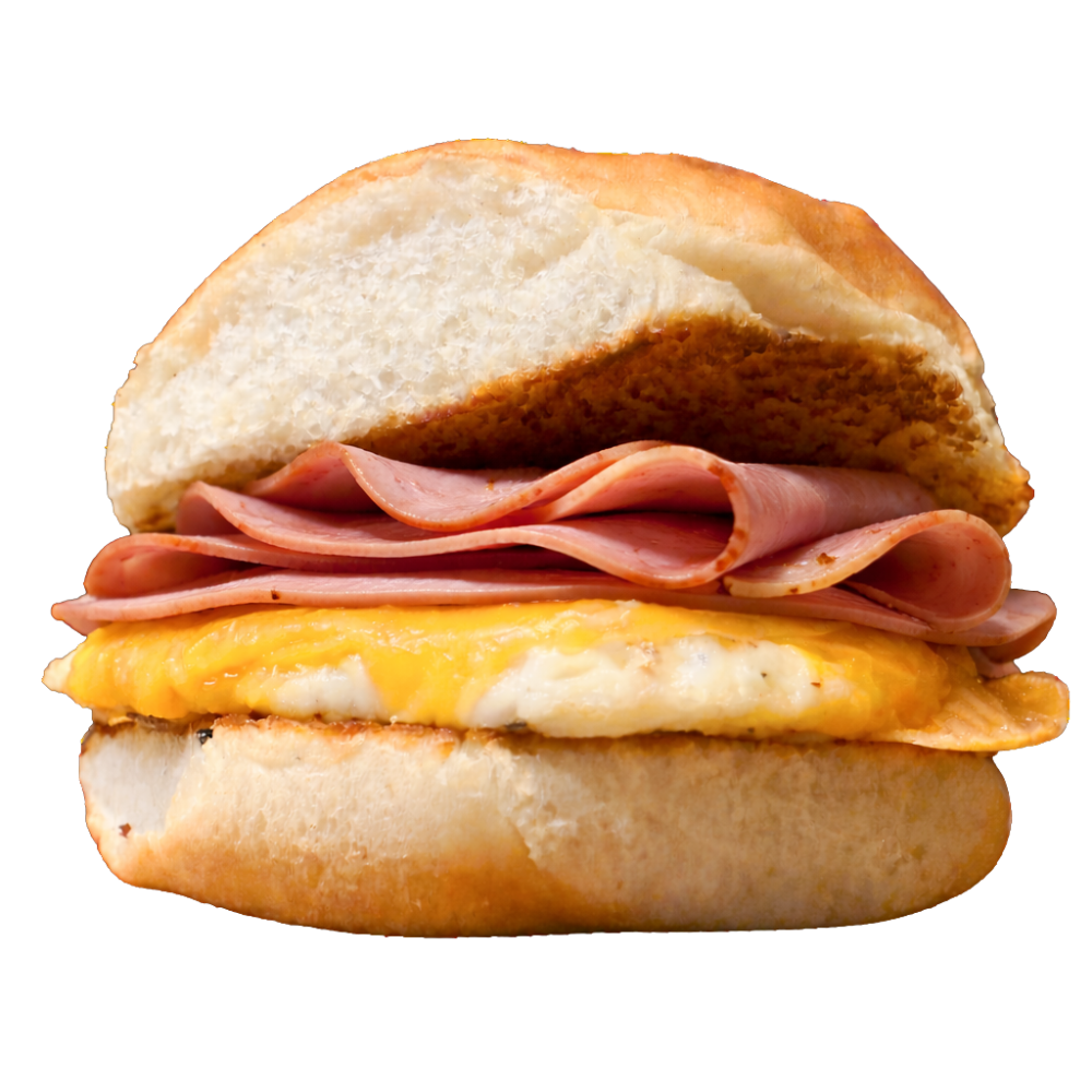 Ham Egg and Cheese Breakfast Sandwich