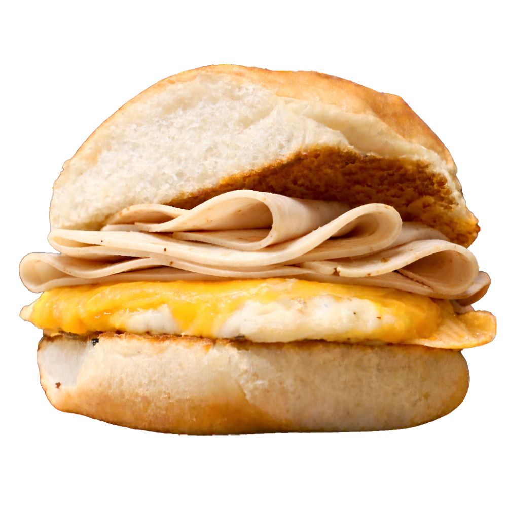 Turkey Egg and Cheese Breakfast Sandwich