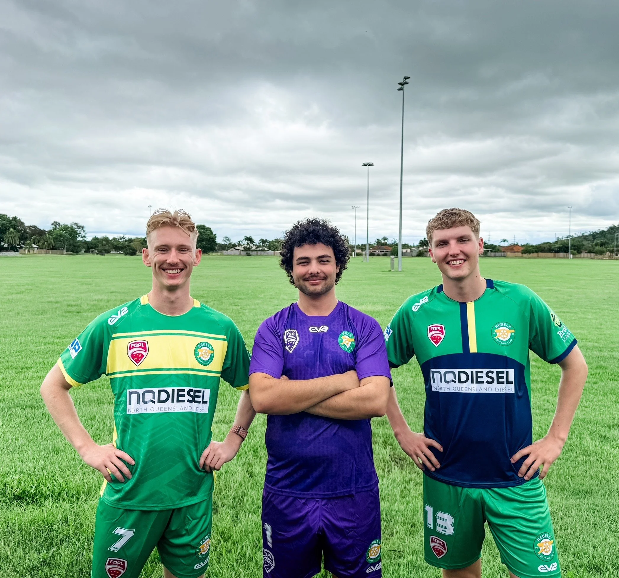 Image of three Rebels Football Club Townsville players