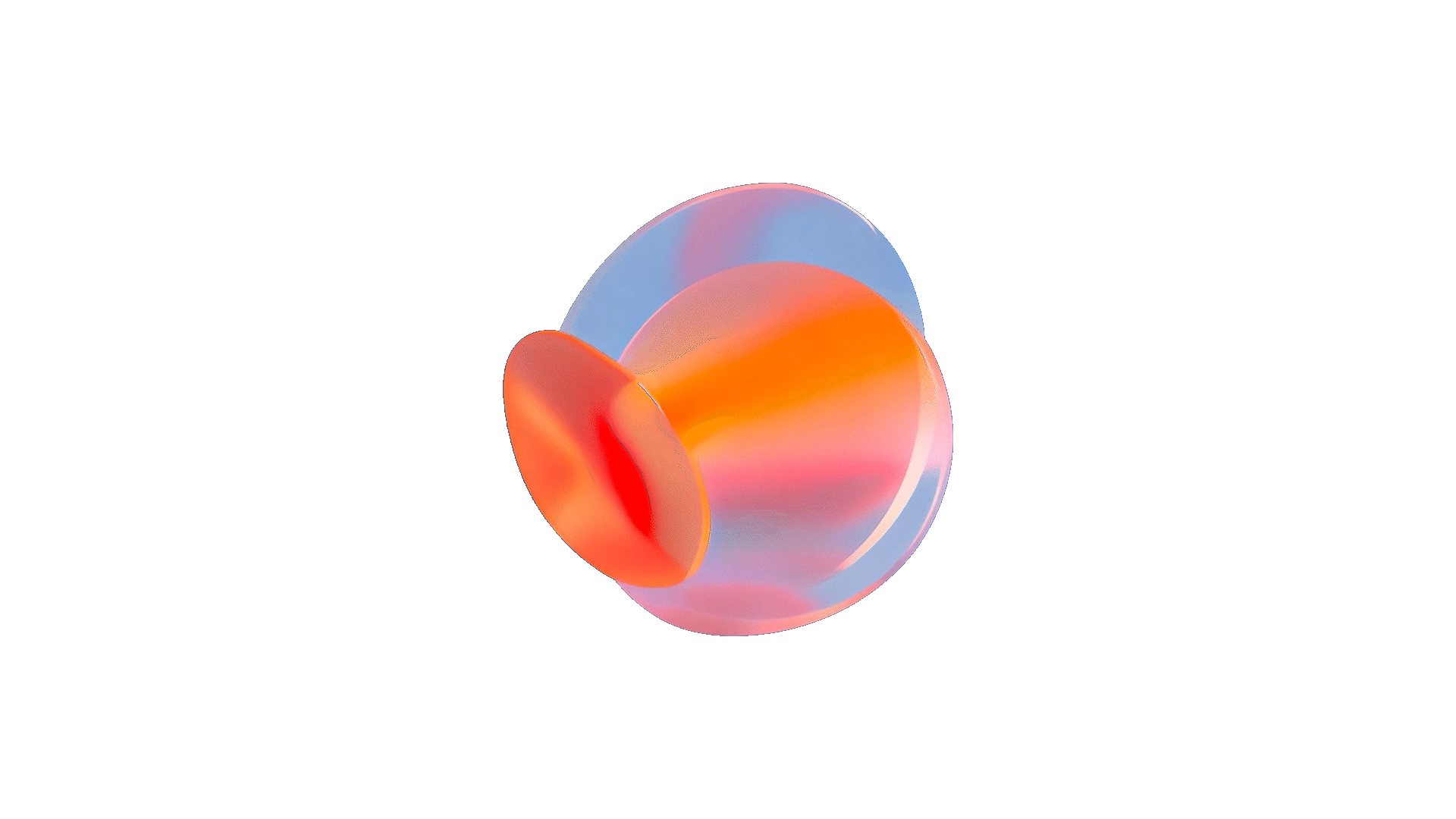 Abstract 3D digital artwork of colorful overlapping translucent spheres against black background.