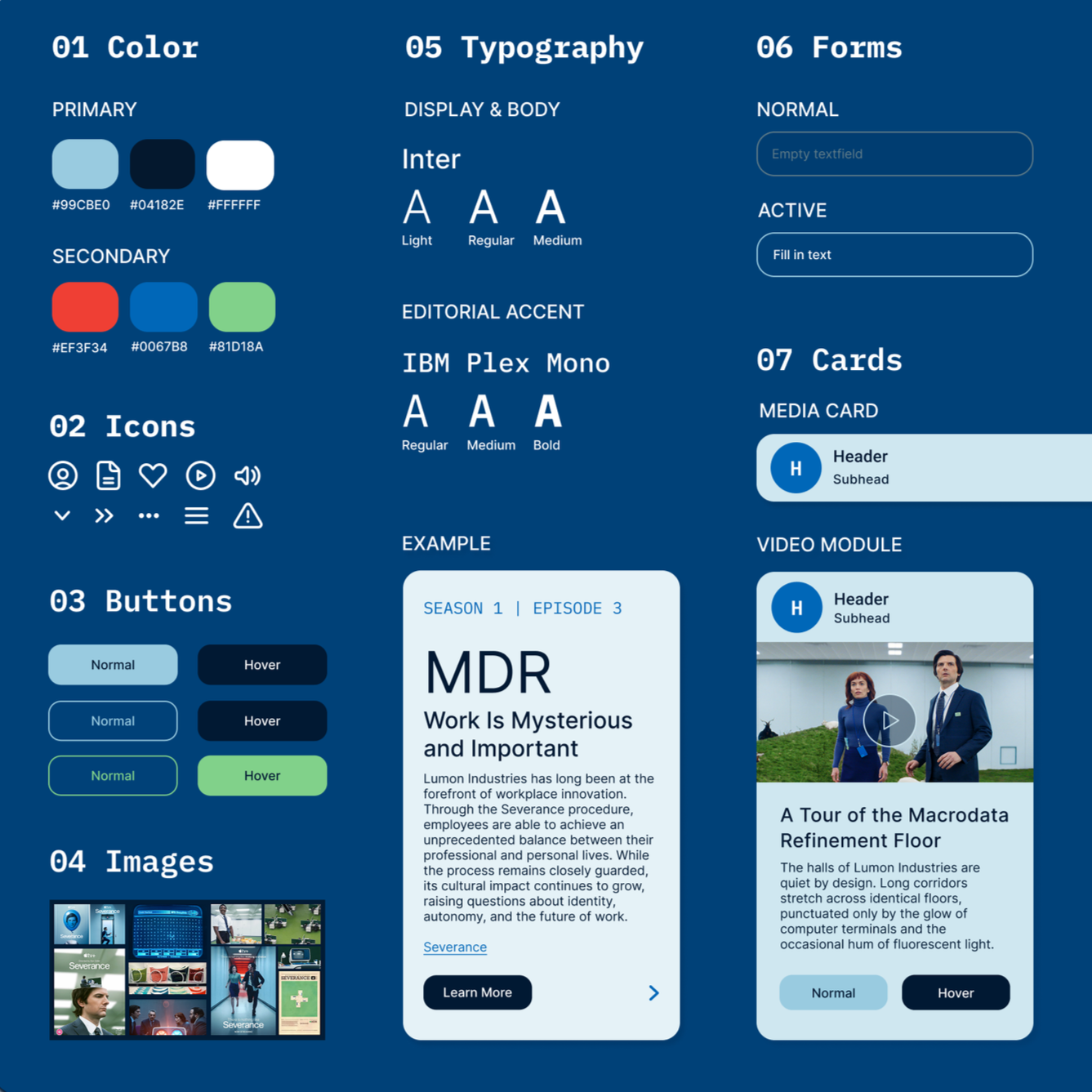 Style Tile, Severance Website