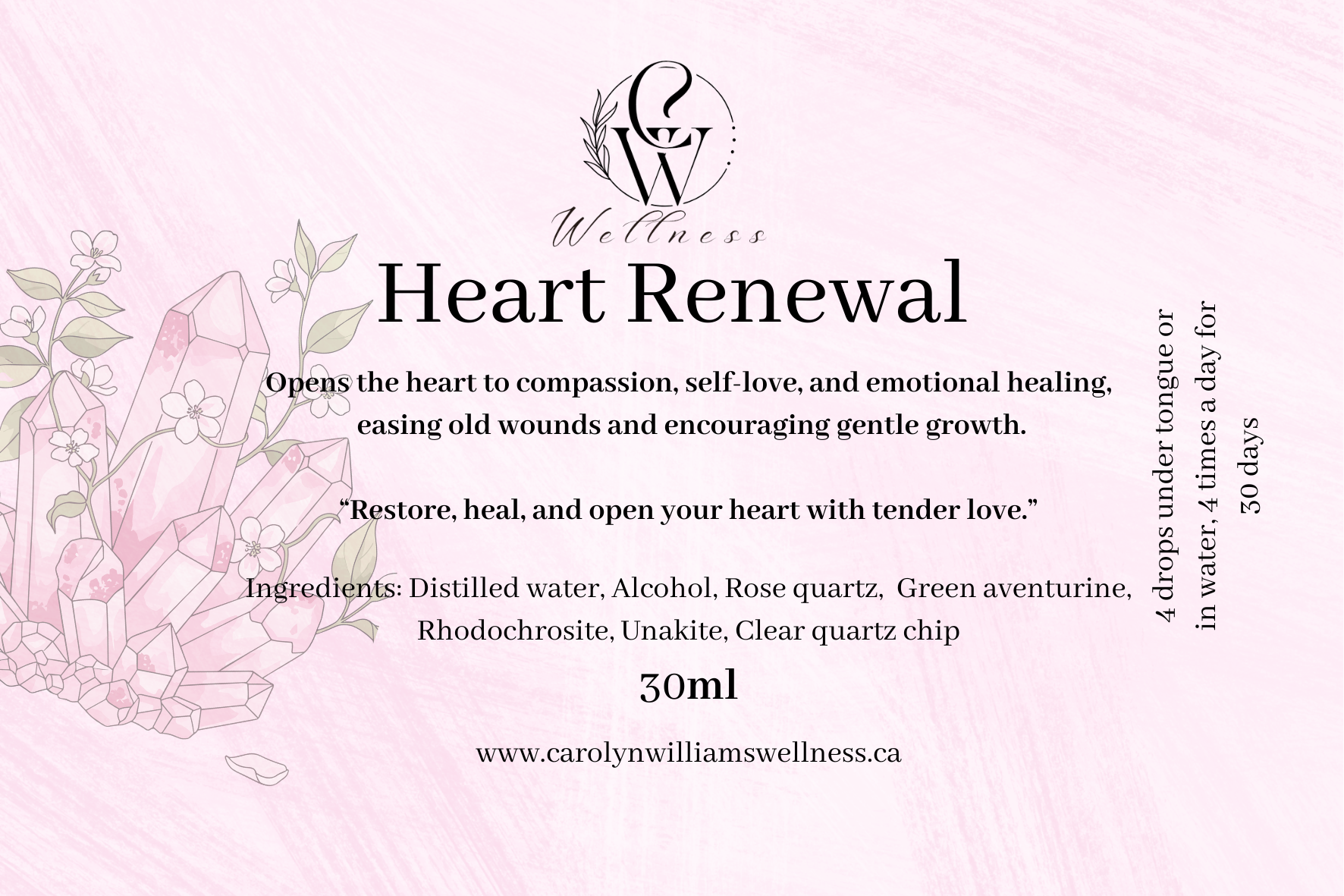 Heart Renewal Crystal Essence Label (Oval Sticker (Landscape)).png