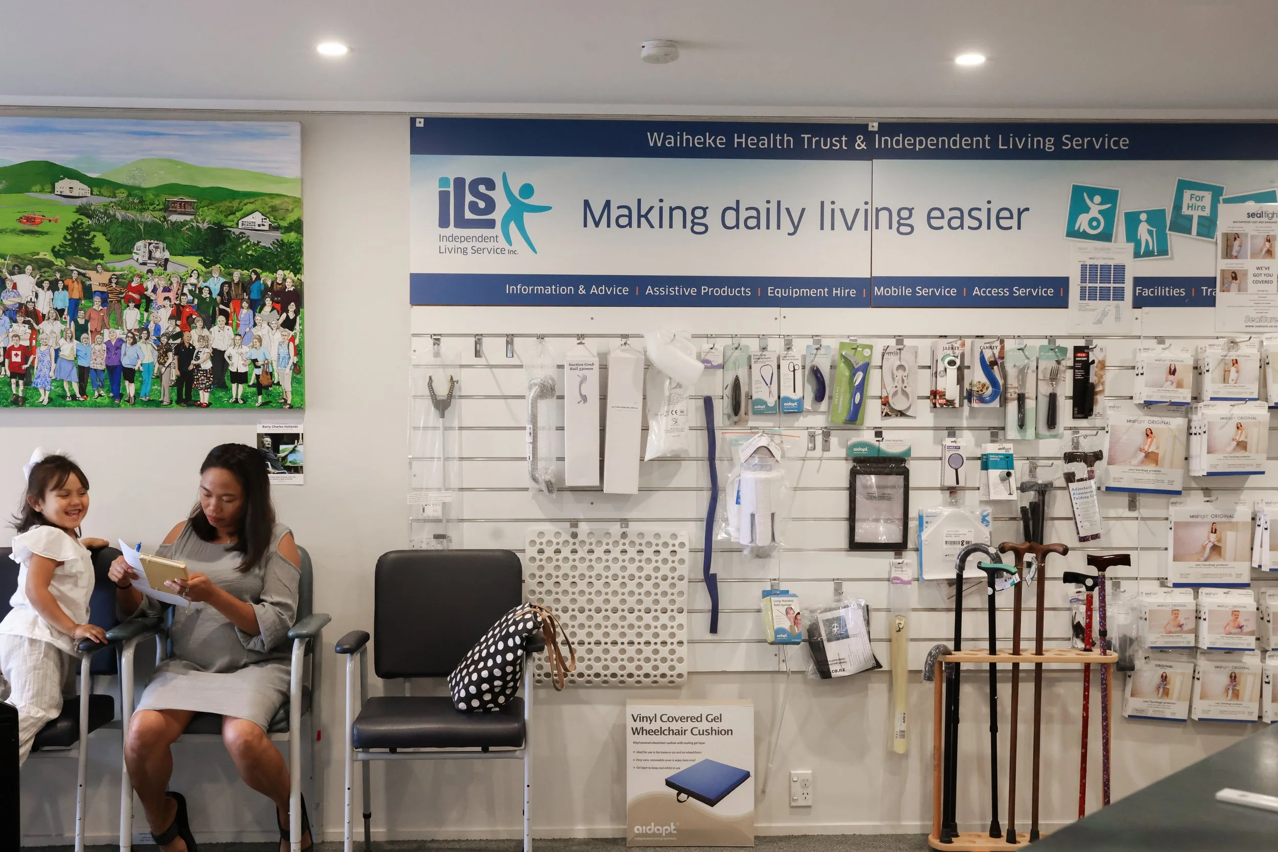 An image of equipment that's for hire from Waiheke Health Trust