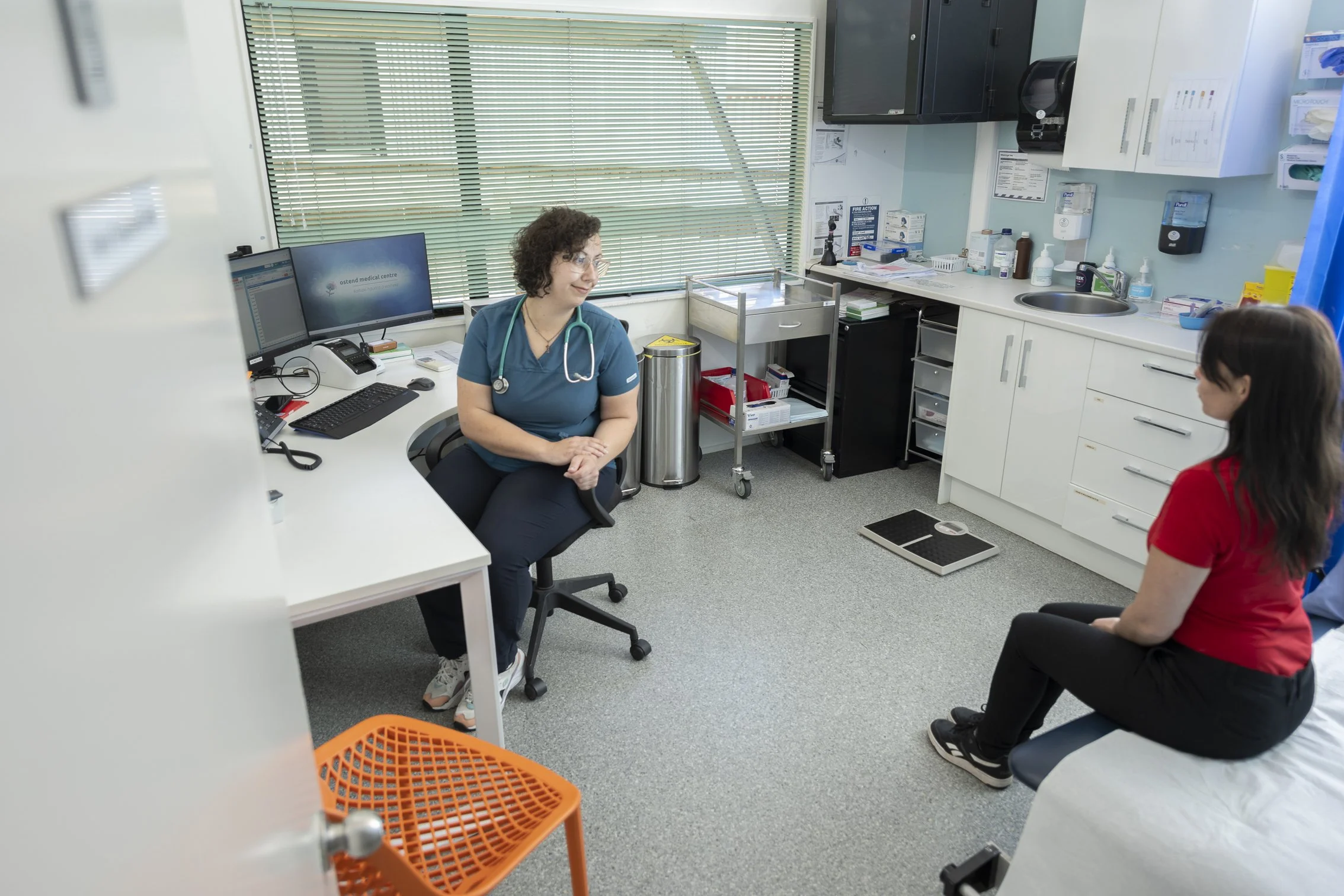 Patient seeing a nurse at Waiheke Medical Centre