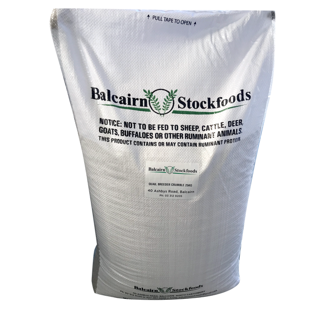 Balcairn Stockfoods - Quail Breeder Crumble 25Kg