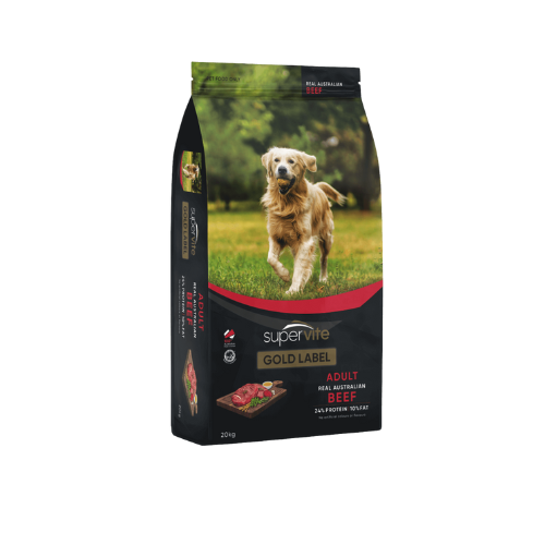 SuperVite Gold Label Adult Beef Dog Food 20Kg
