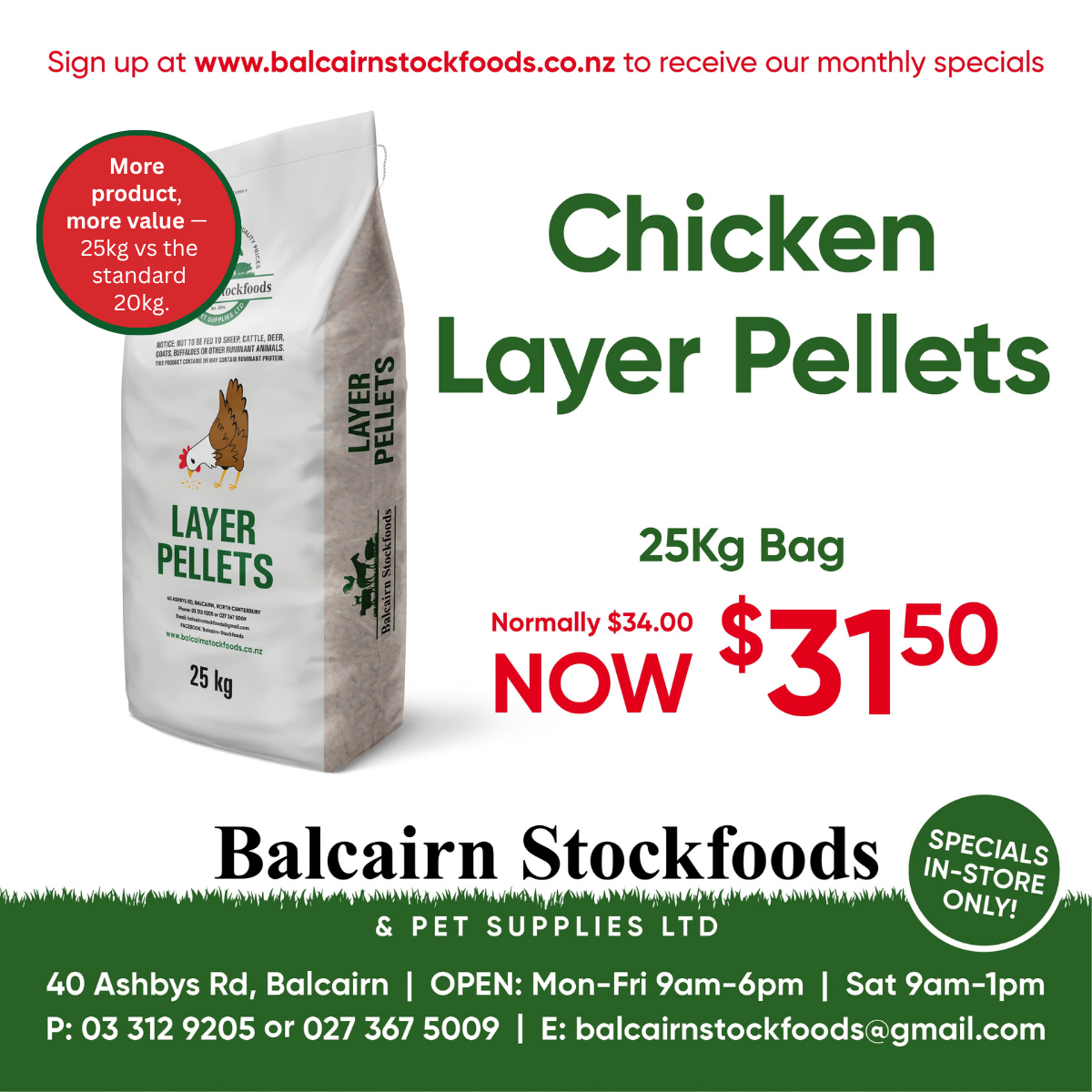 Chicken Layer Pellets 25Kg