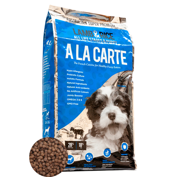 A La Carte - Lamb and Rice  All Life Stages & Puppy 18Kg.png