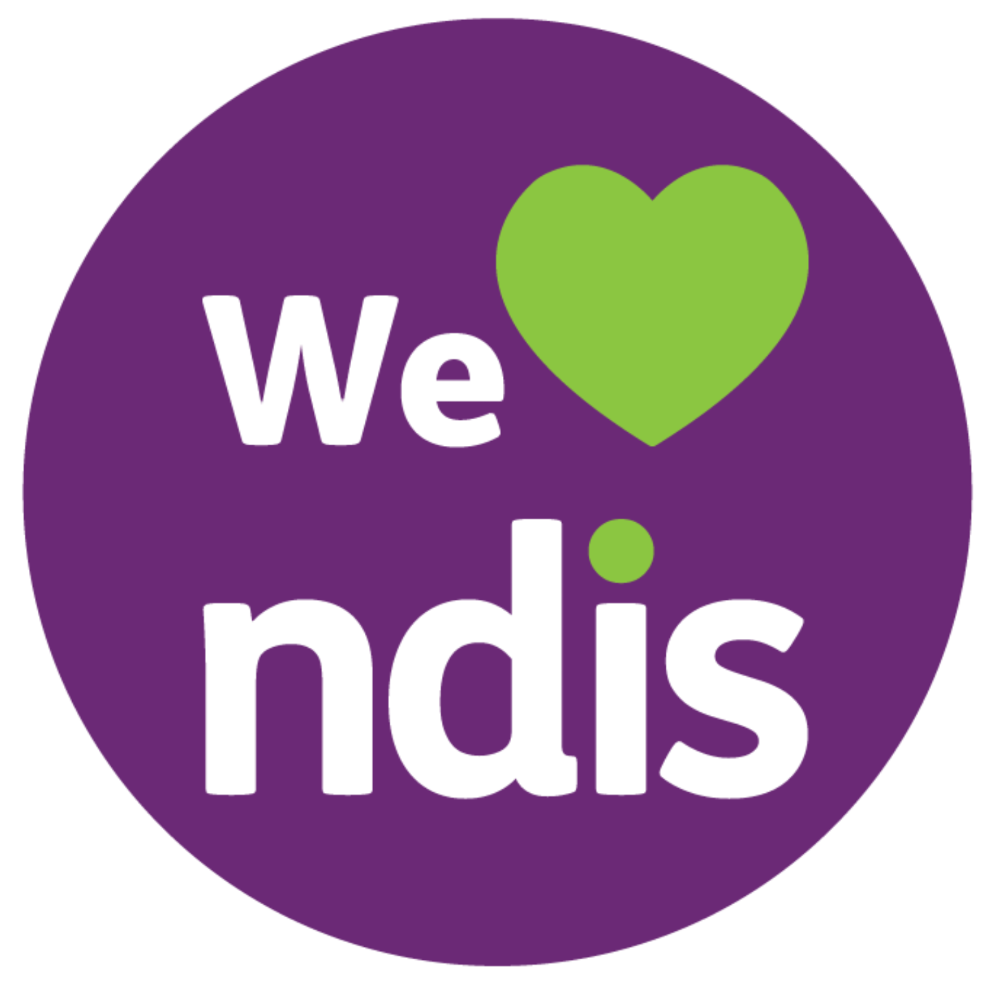 Logo: We love NDIS