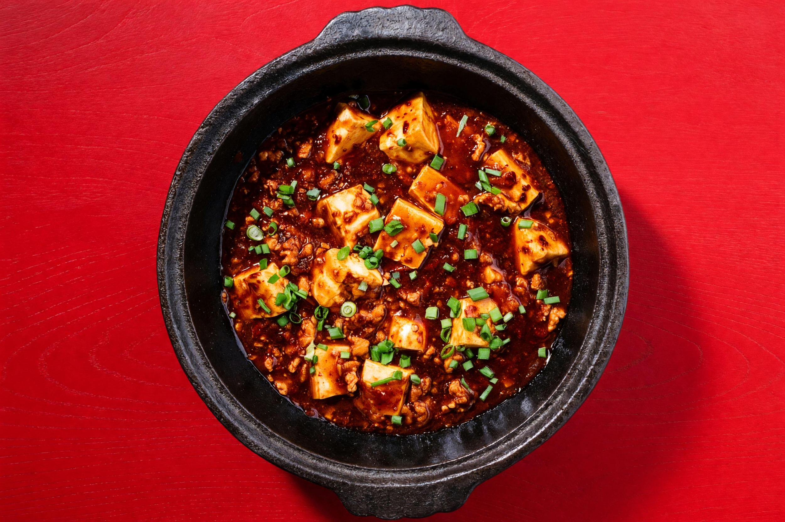 Mapo tofu claypot with minced pork and scallions — best Chinese food at Wok This Way Bali in Canggu