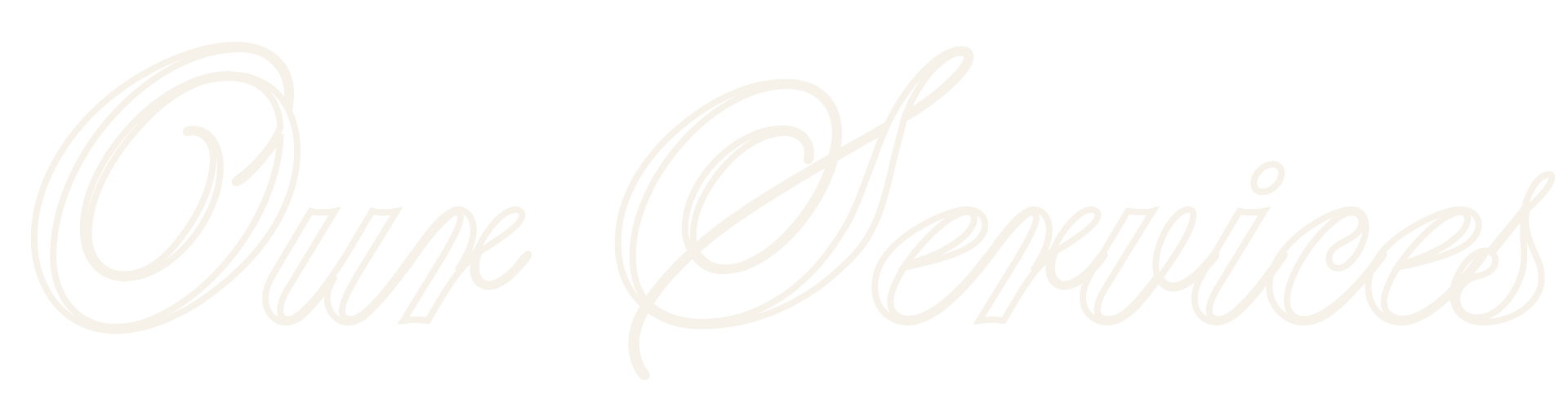 Elegant cursive text that reads "Our Secrets" on a black background.