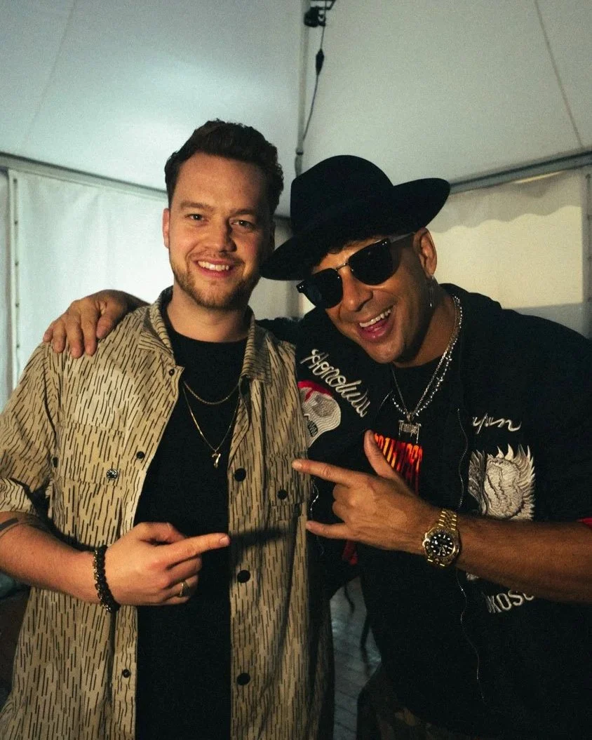 Photo of Moritz Kirste of YouNotUs and Timmy Trumpet during the Tante Mia Tanzt Festival in Germany