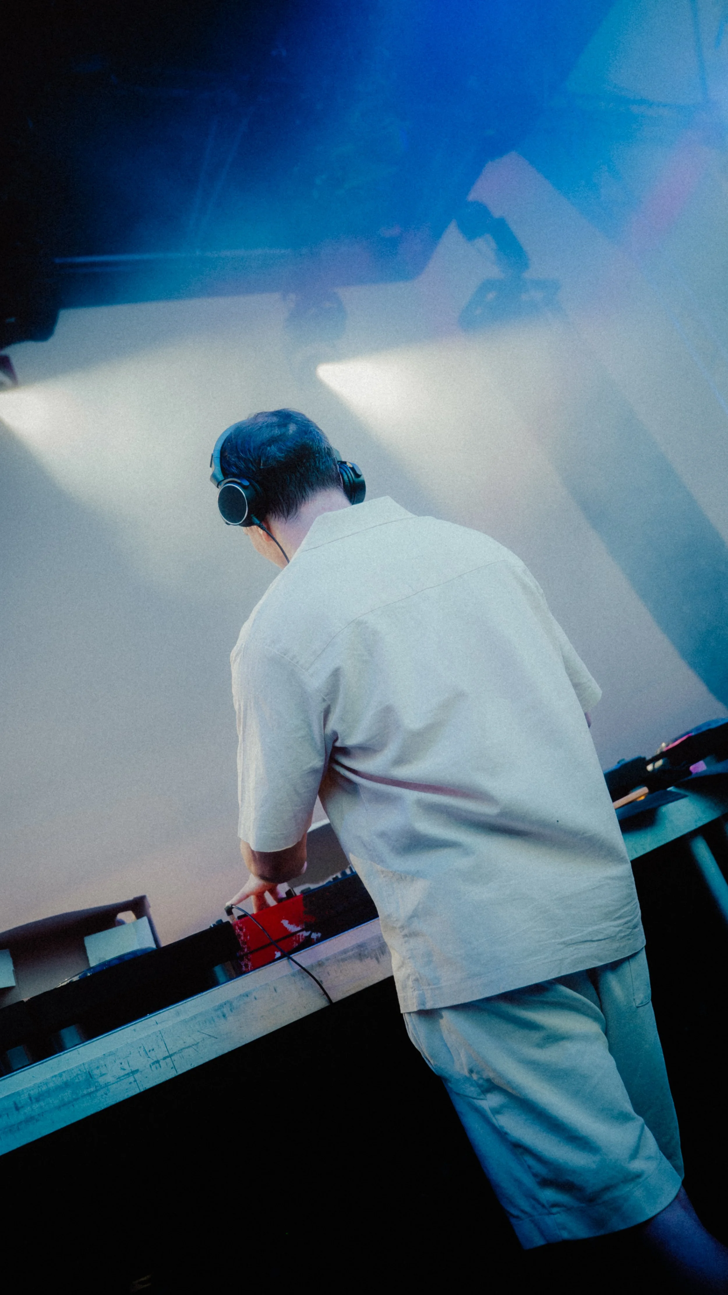 Night-time festival photography of Alle Farben with dramatic stage lighting and visual effects.