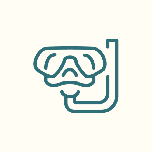 Icon von einer Taucherbrille und einem Schnorchel