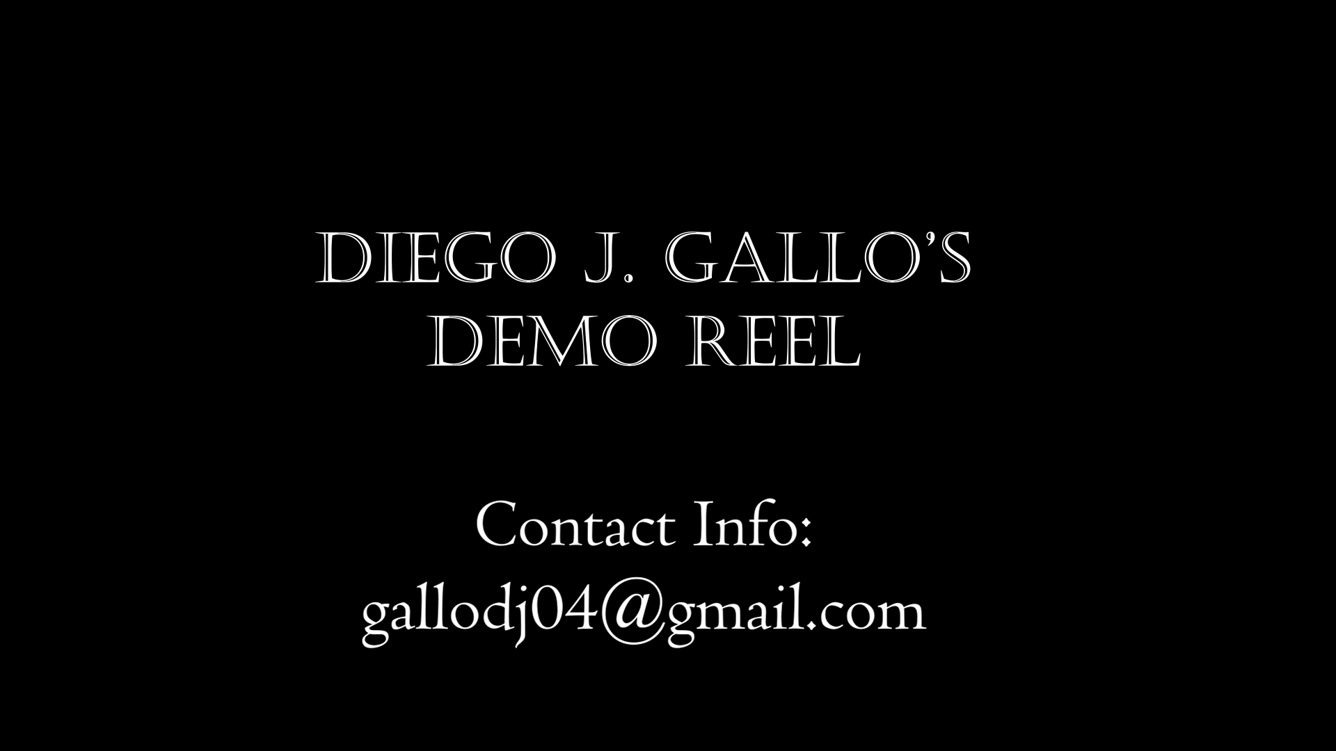 Demo Reel
