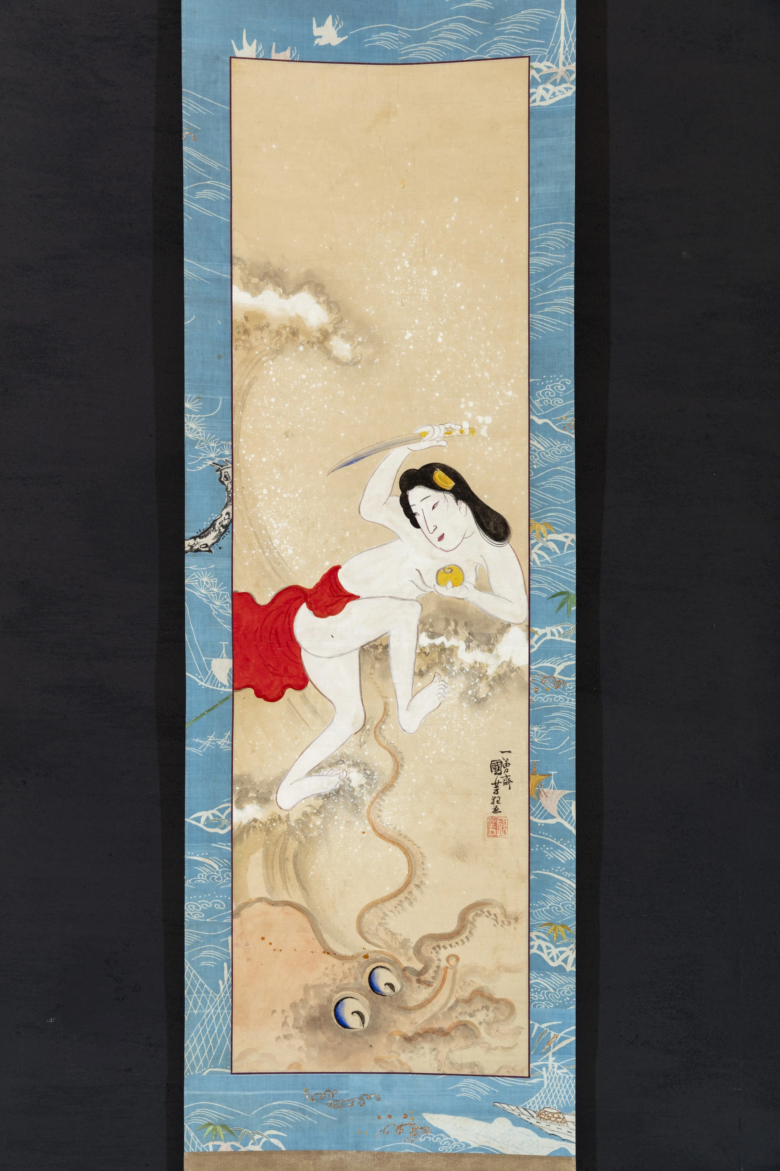 Tamatori Stealing the Jewel from the Dragon Palace After Utagawa Kuniyoshi (1797–1861)