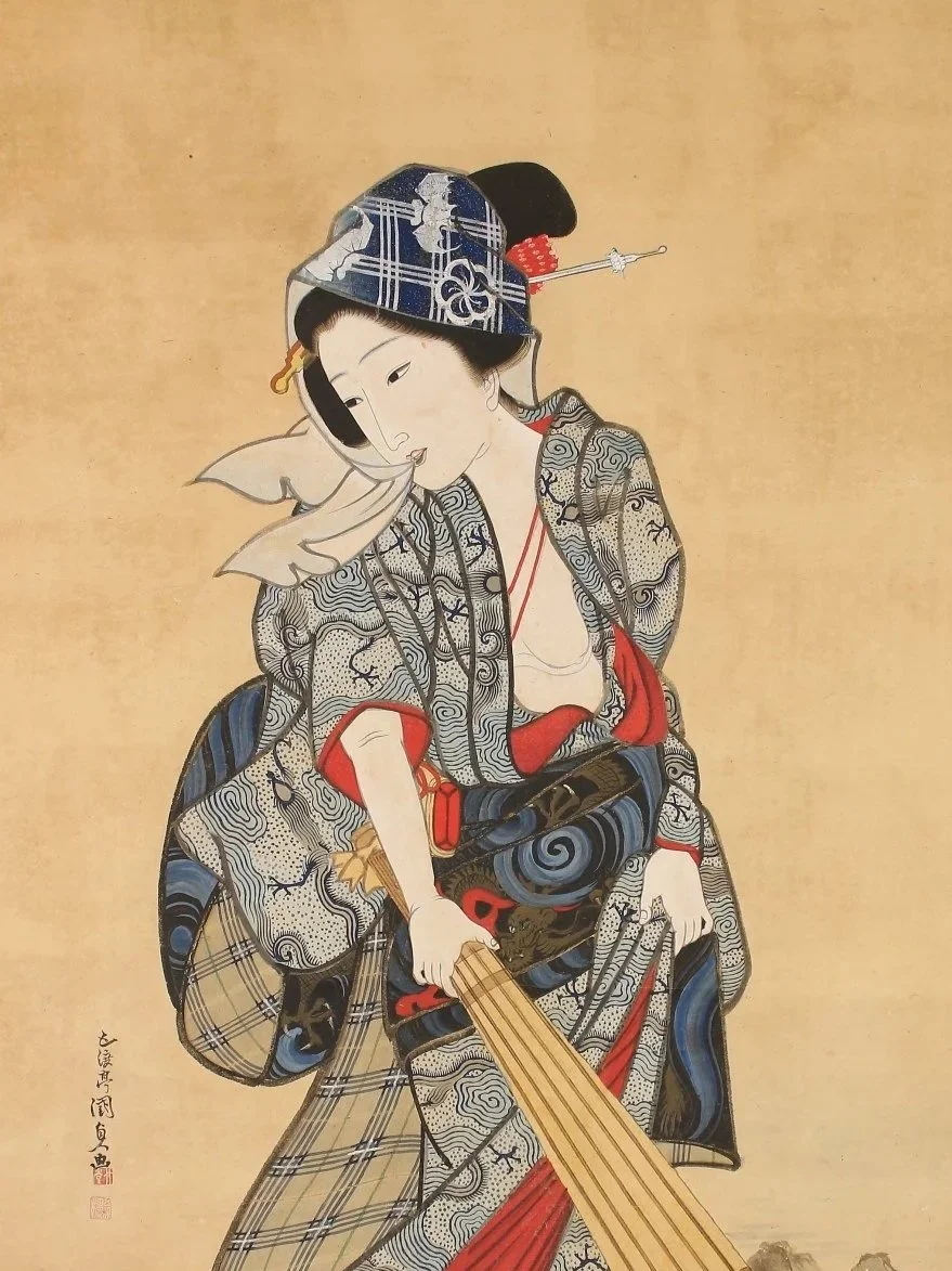 Beauty by the River In the manner of Utagawa Kunisada