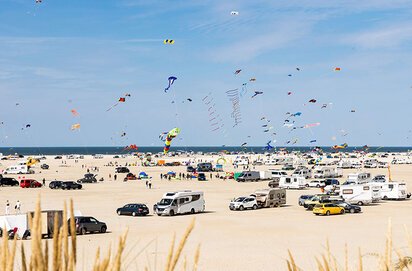 Rømø strand, drageflyvning, bred sandstrand, sommerstemning