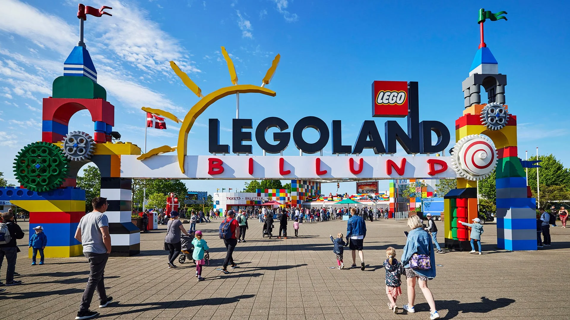 Legoland Billund indgang, familieforlystelsespark, Danmark
