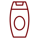 Tøjvaskmiddelflaske i rød farve