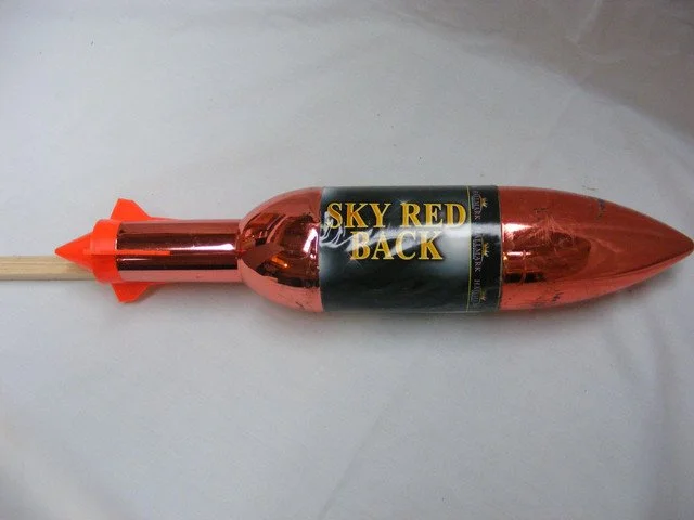 Sky Red BAck Rocket