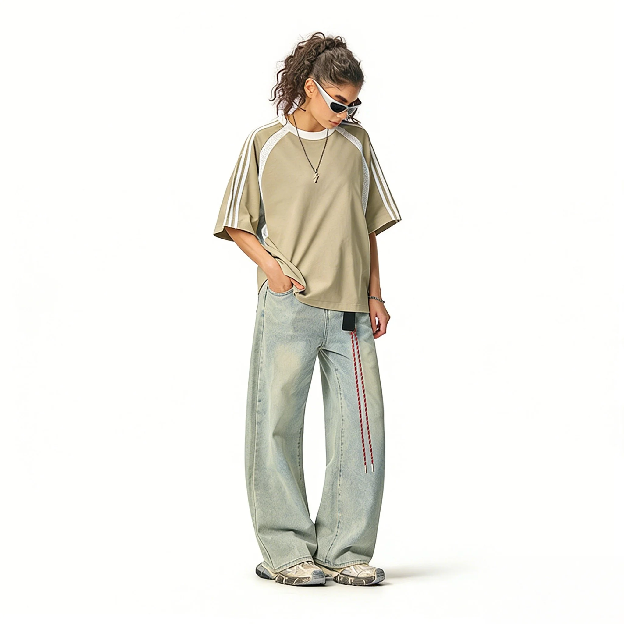 Modern Mesh Accent T-shirt