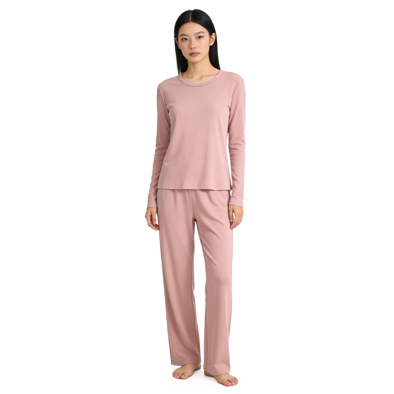 Women's Long Sleeve Pink Pajama Set | Soft & Stretchy Loungewear