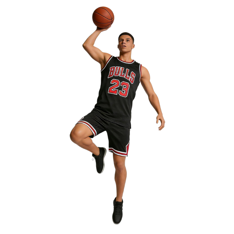 Michael Jordan Chicago Bulls #23 Black Basketball Jersey - Retro NBA Fan Apparel