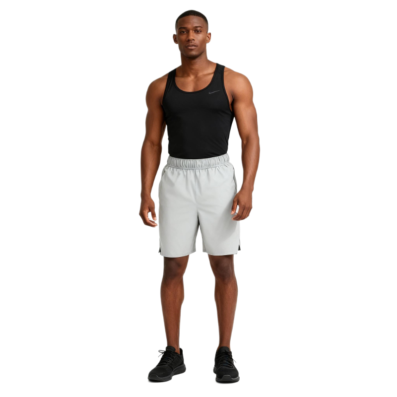 Men’s White Elastic Waist Shorts – Lightweight, Casual Design with Side Slits for Summer Comfort & Versatility