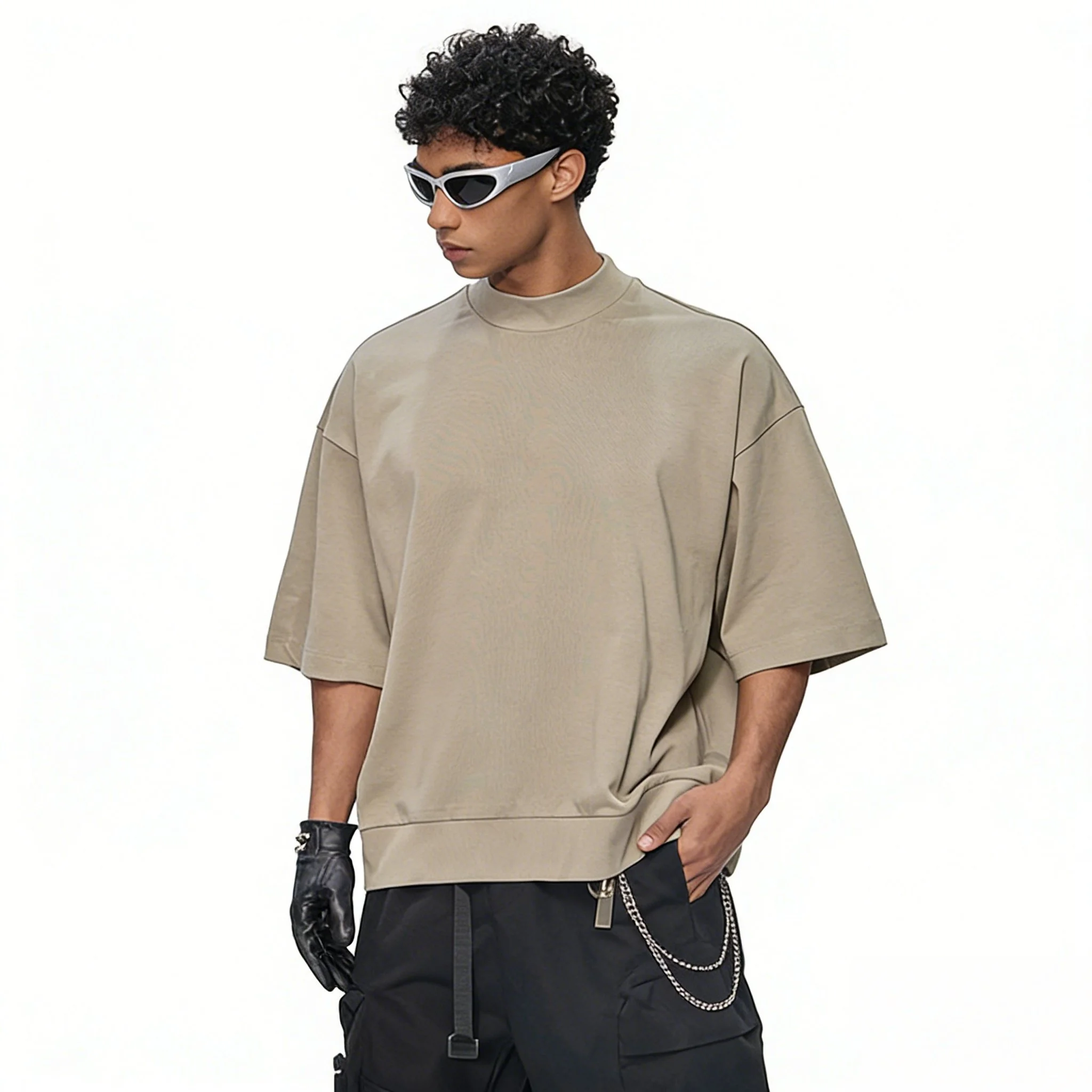 Premium Loose-Fit Beige Tee