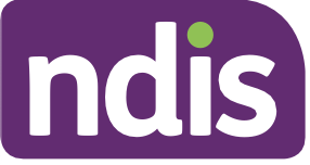 Logo of NDIS on a purple background