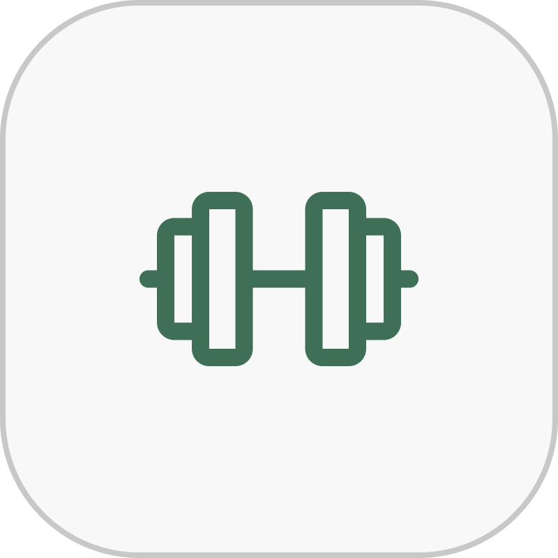 Icon of a dumbbell for fitness or workout app